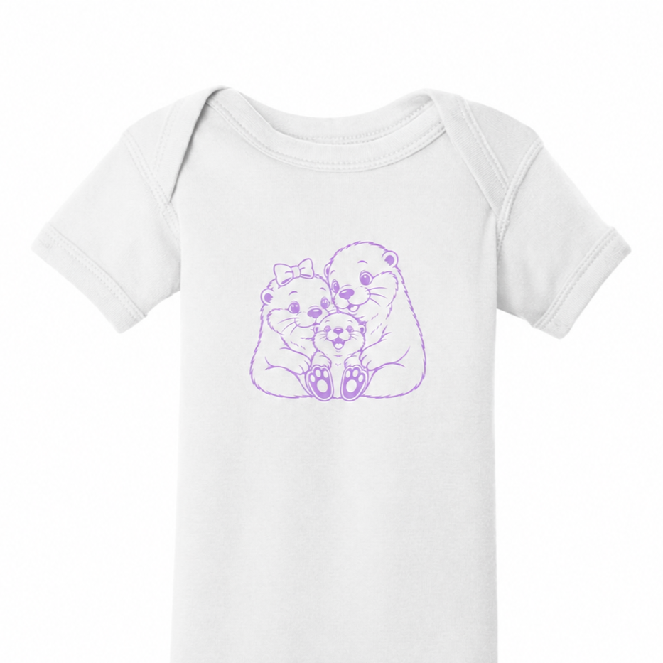 White Otter Fam Onesie