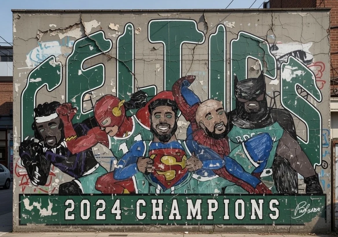 Super Celtics (May 2025) City Wall Mural Concept