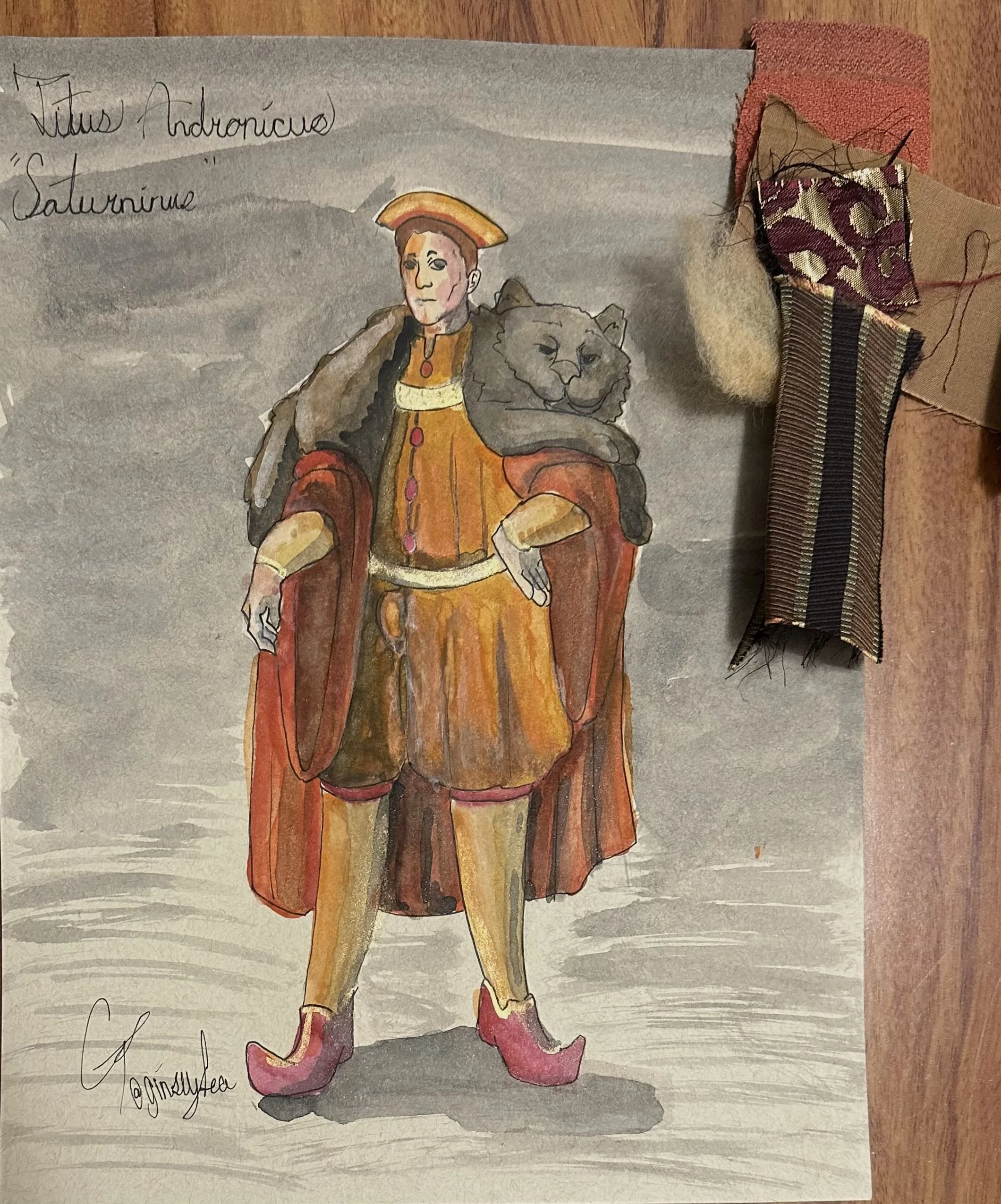 Homage Project - Artist: Francisco Goya - Show: Titus Andronicus - Saturnus Final Rendering (Water Color)