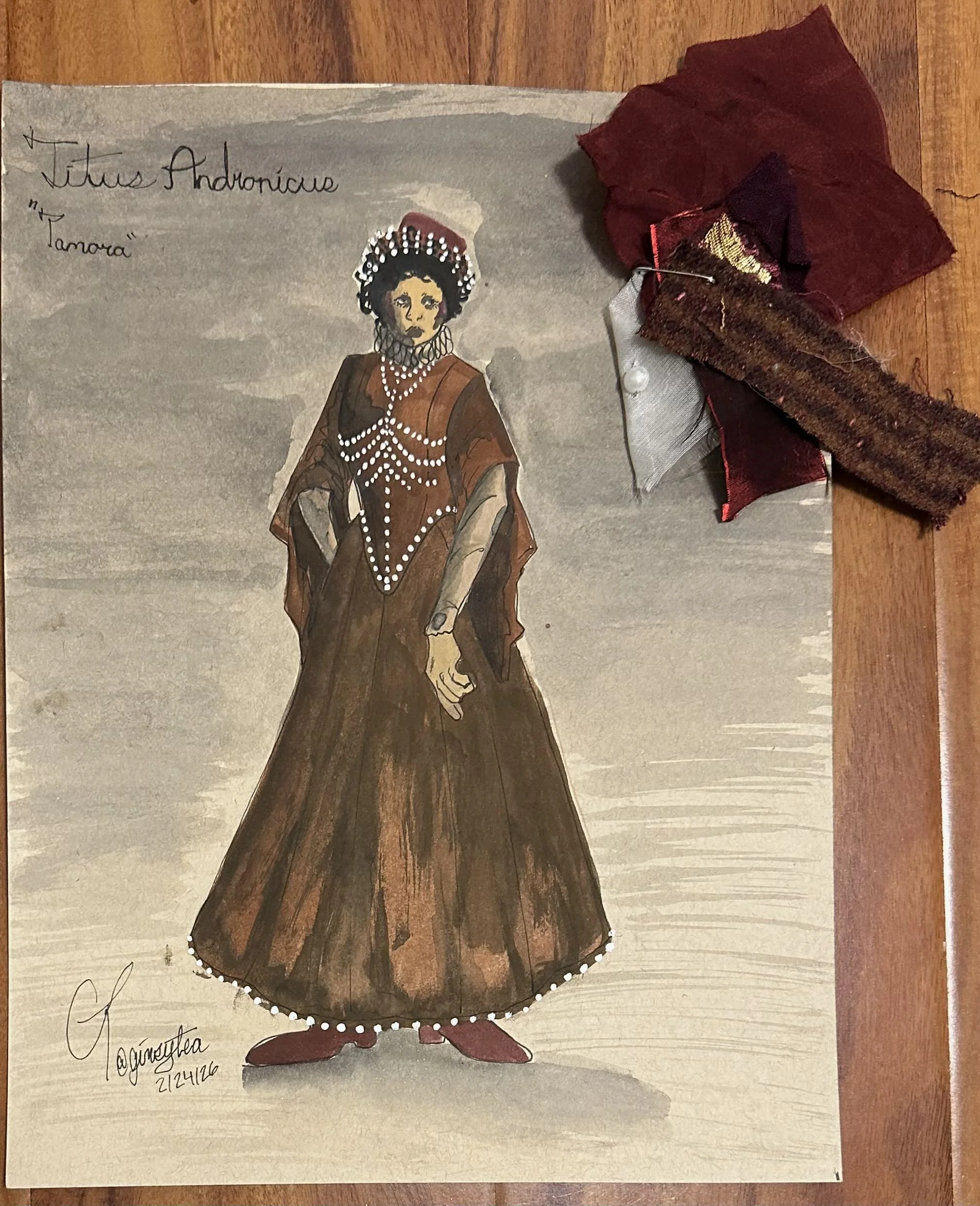 Homage Project - Artist: Francisco Goya - Show: Titus Andronicus - Tamora Final Rendering (Water Color)