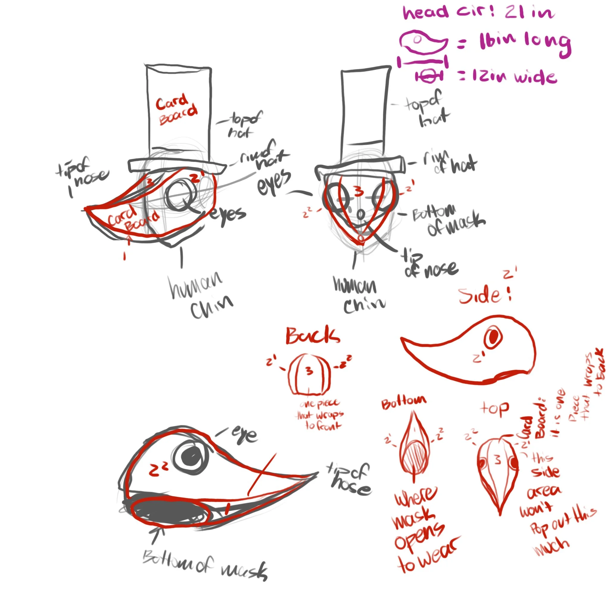 Soul Eater (Excalibur) - Mask Sketches