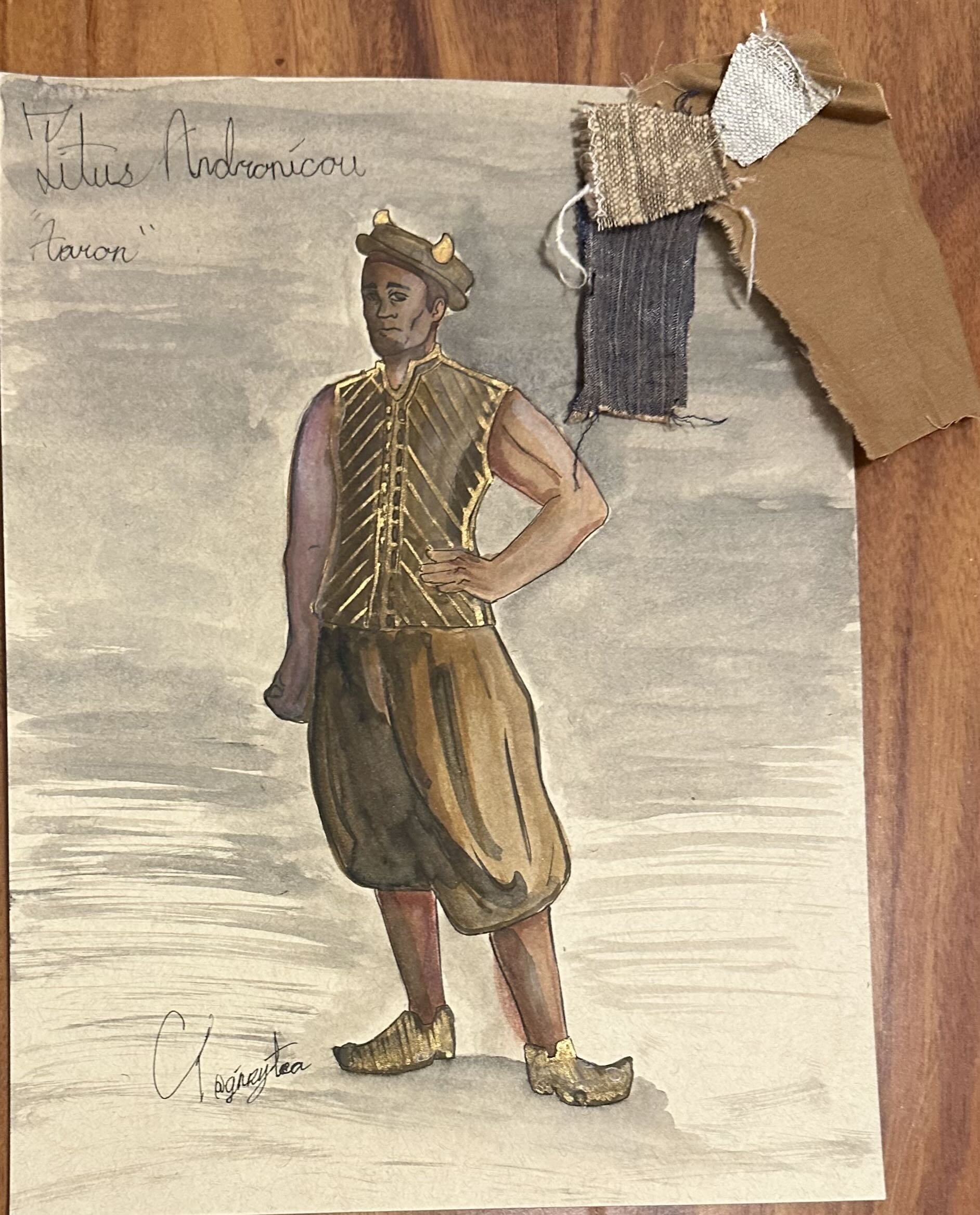 Homage Project - Artist: Francisco Goya - Show: Titus Andronicus - Aaron Final Rendering (Water Color)