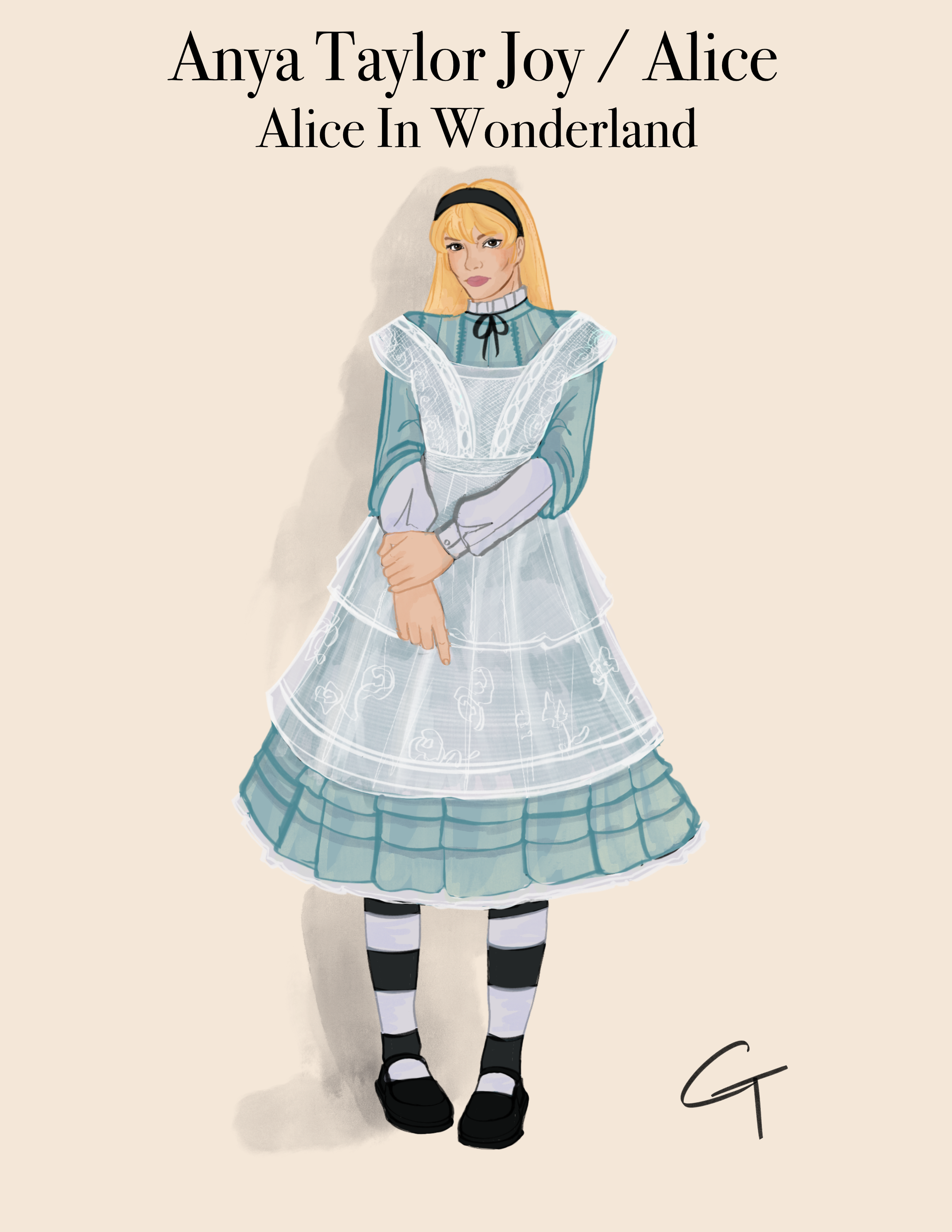 Alice In Wonderland - Anya Taylor Joy - Design Concept/Rendering (Digital)
