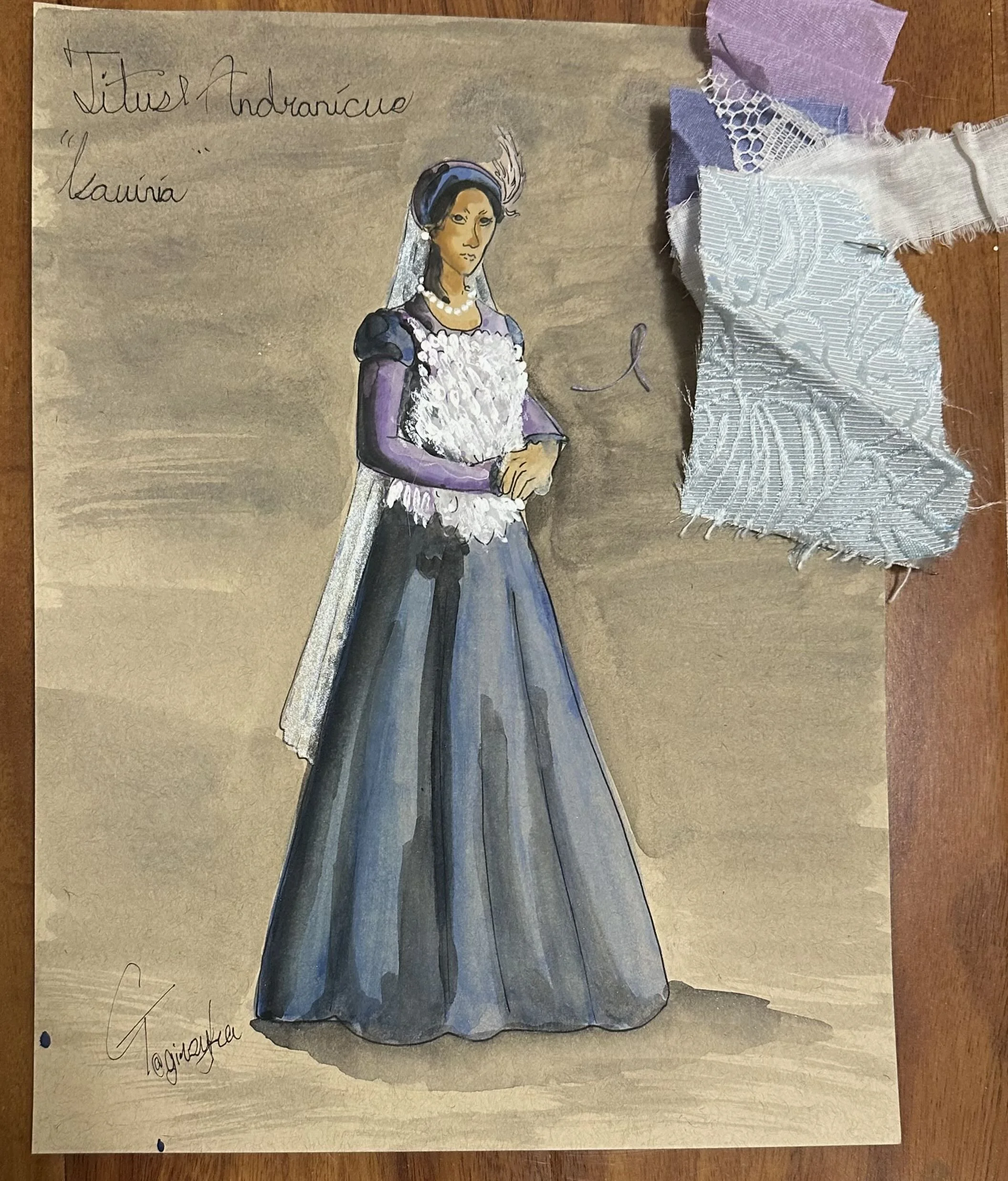 Homage Project - Artist: Francisco Goya - Show: Titus Andronicus - Lavinia Final Rendering (Water Color)
