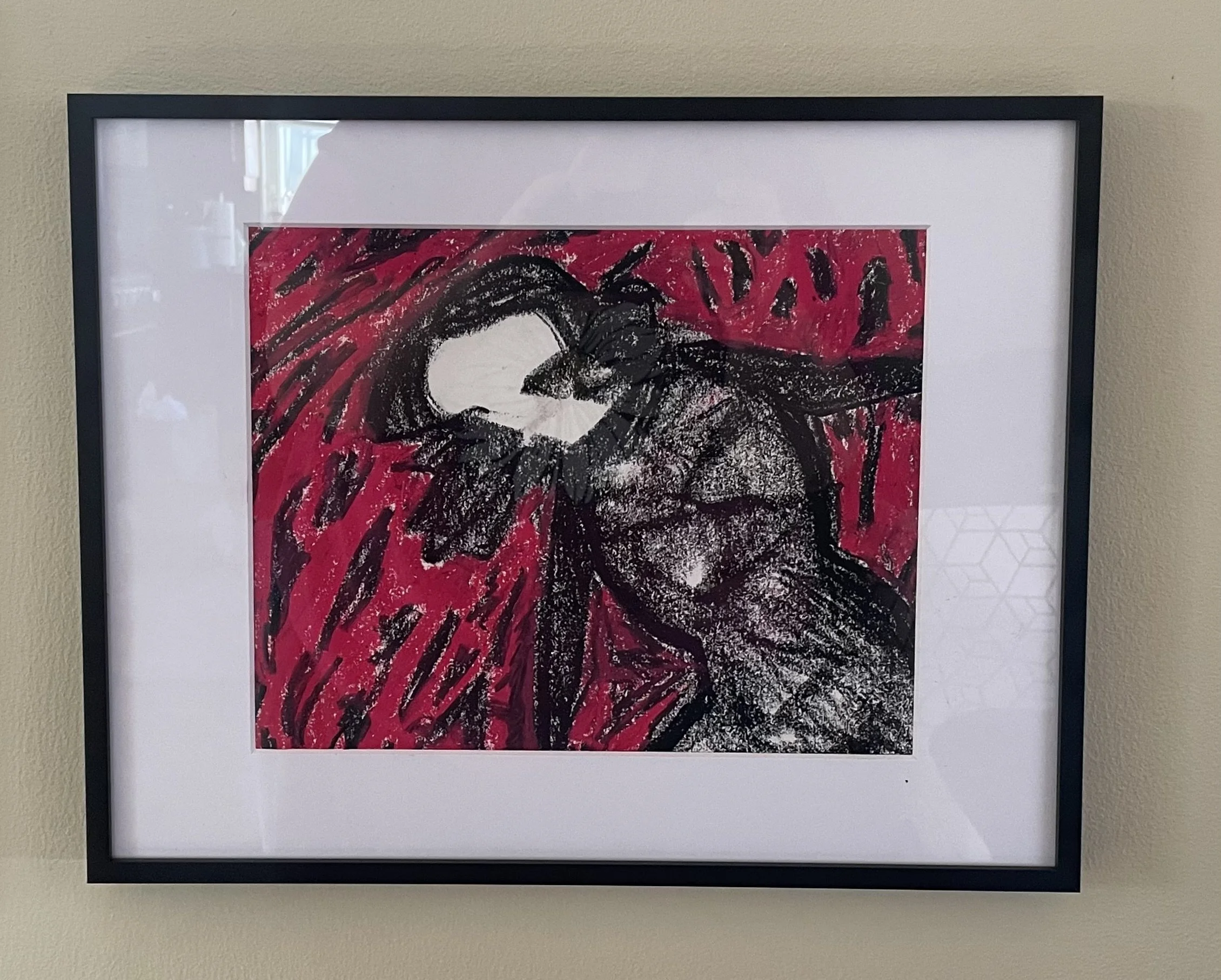 "Falling" Original Artwork by Kristin Schultz 2024 © Medium: Oil Pastels and Crayon, Paper size: 9" x 11"