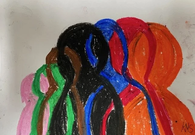 “Parts” (2024) Oil Pastel, 5" x 7" Original Artwork by Kristin Schultz © 