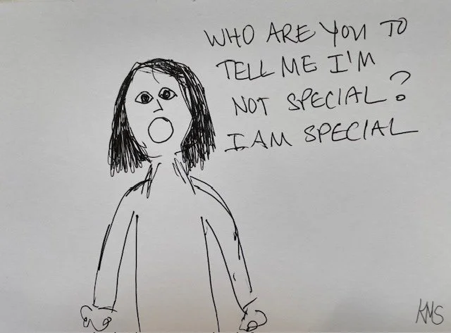 “Special” (2023) pen, 5" x 7", Original Artwork by Kristin Schultz © 