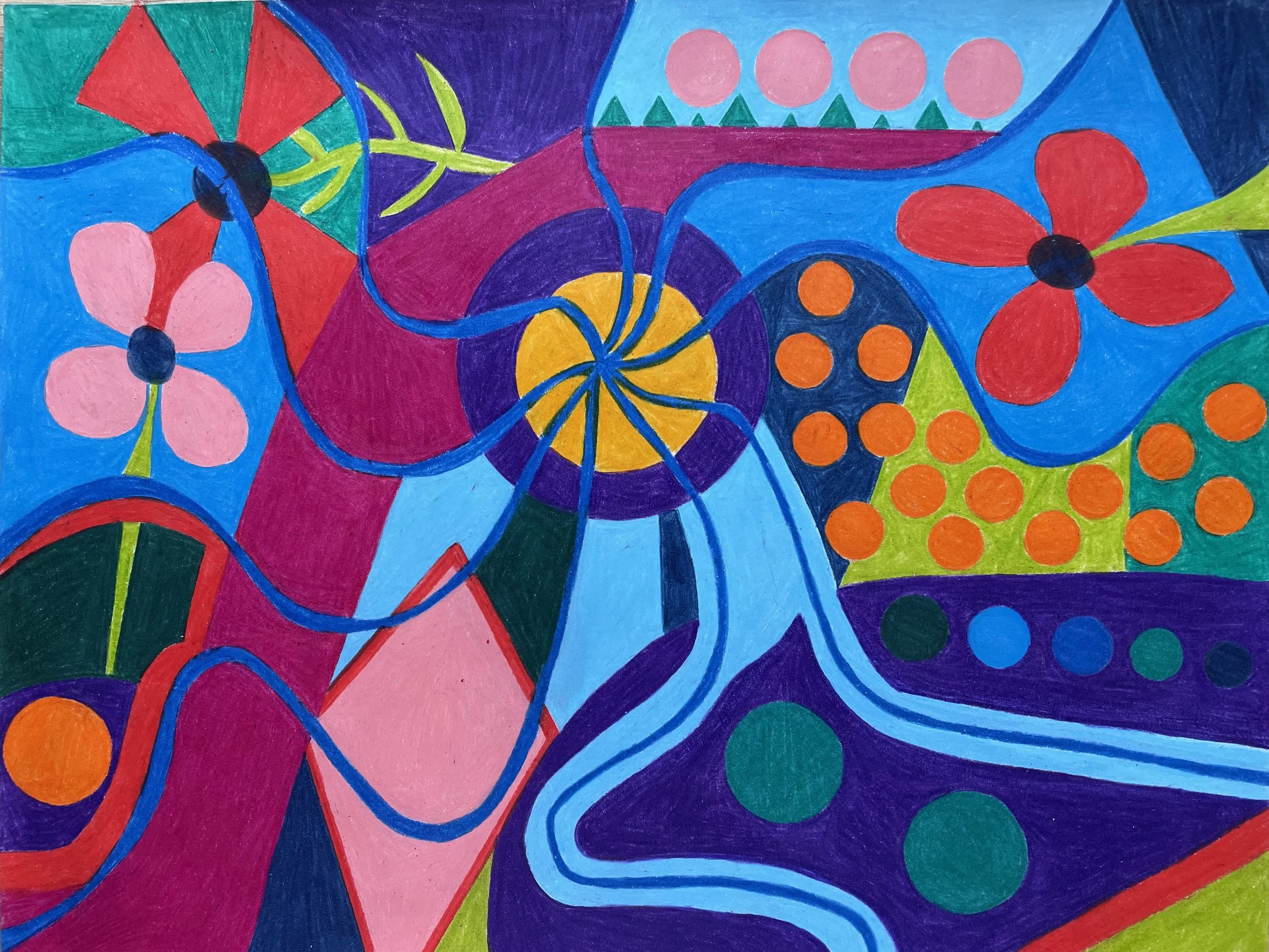 "Some Happy Memories" (2026) Original Artwork by McAllister© Oil-based colored pencil on paper, 11" X 14" SOLD