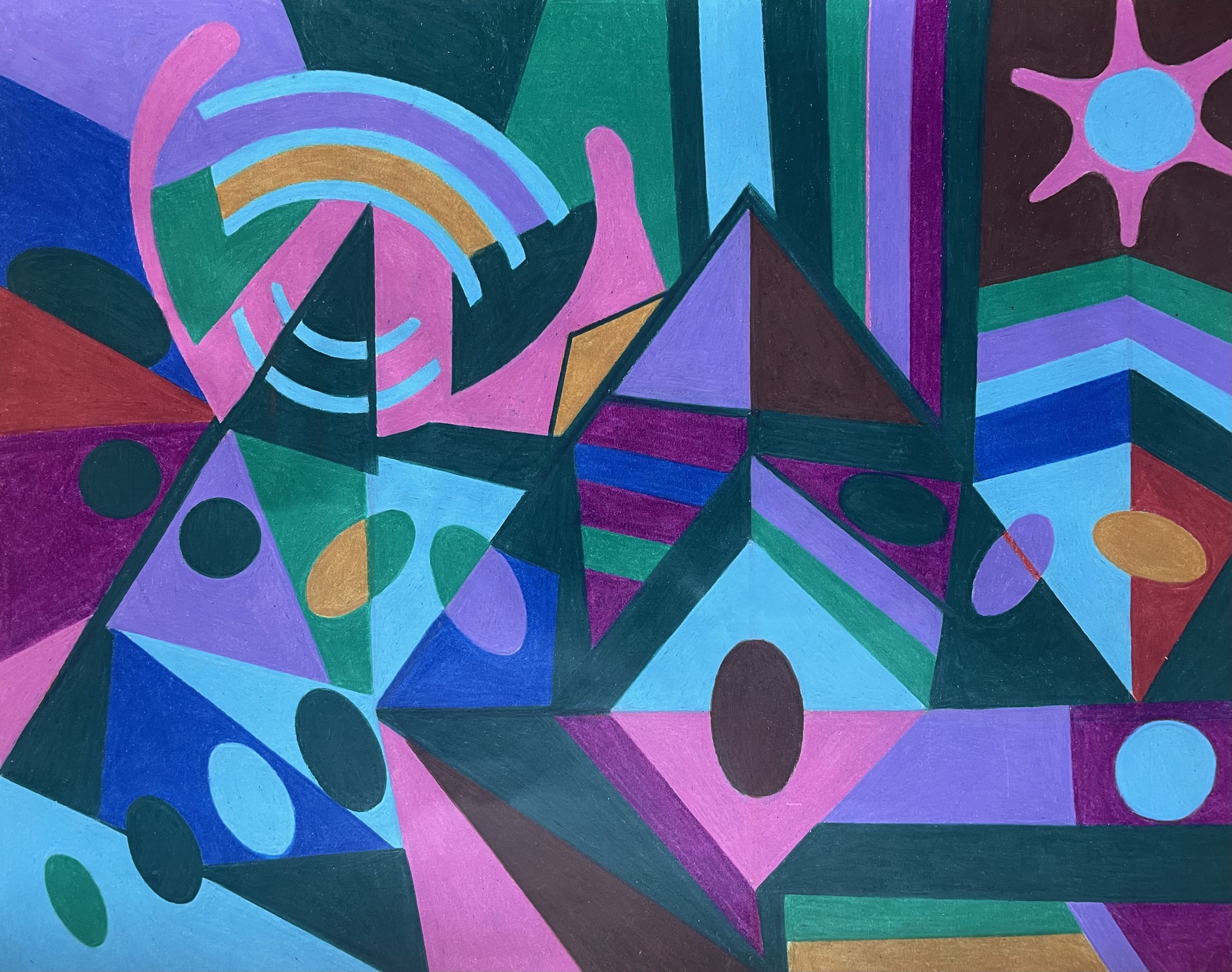 Showing in Gallery Twist in Lexington MA April 10-May 10, 2026
"Some Sharpening" (2026). Medium: Oil- based colored pencils on paper, 11" X 14"