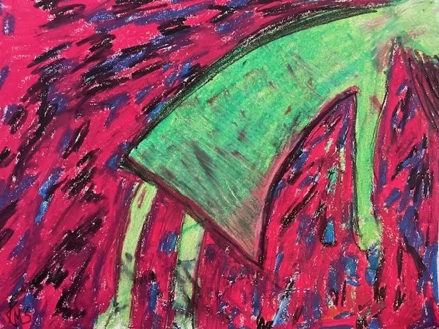 "Blown Away" Original Artwork by Kristin Schultz 2025 © Medium: Oil Pastel