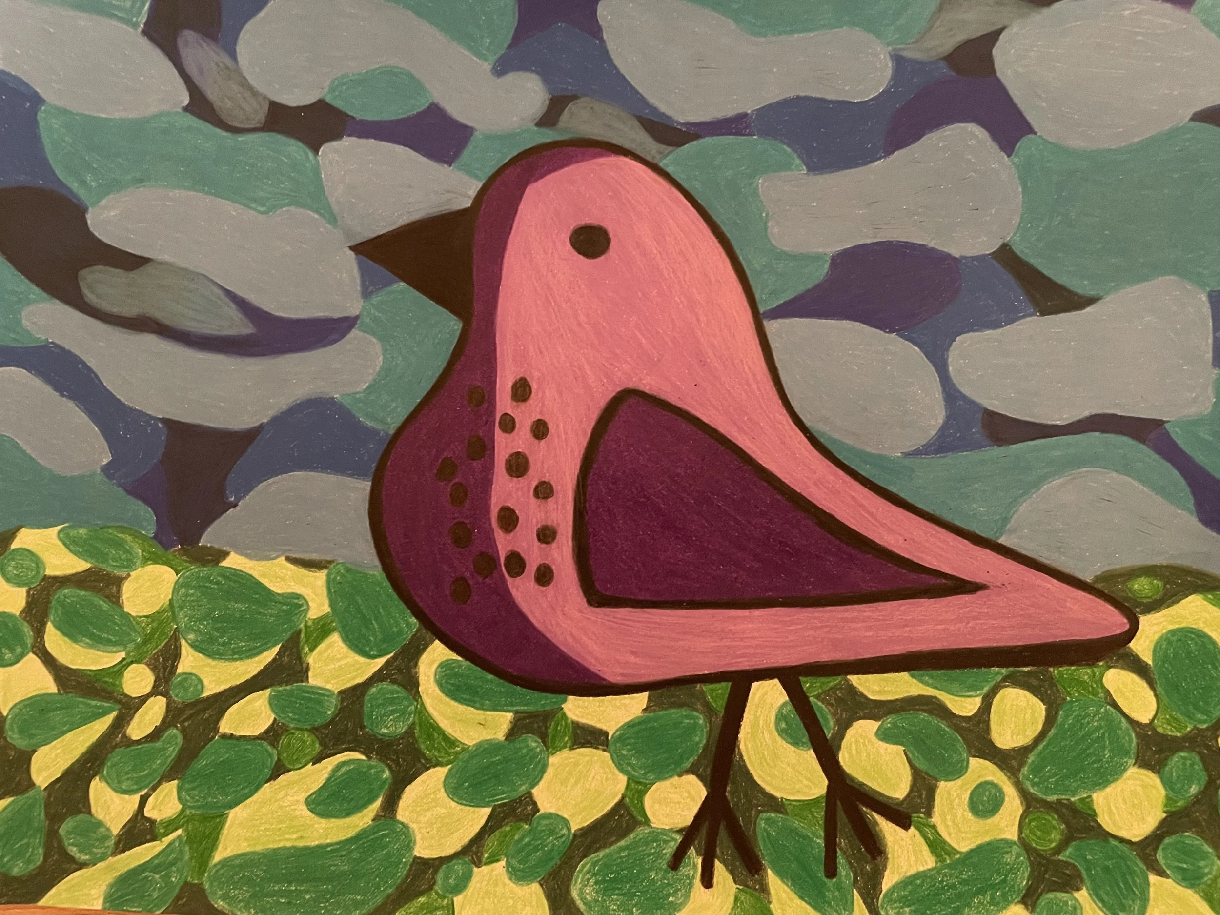 "Tweety" (2025) Original Artwork by McAllister© Oil-based colored pencils on paper 9"X11"
