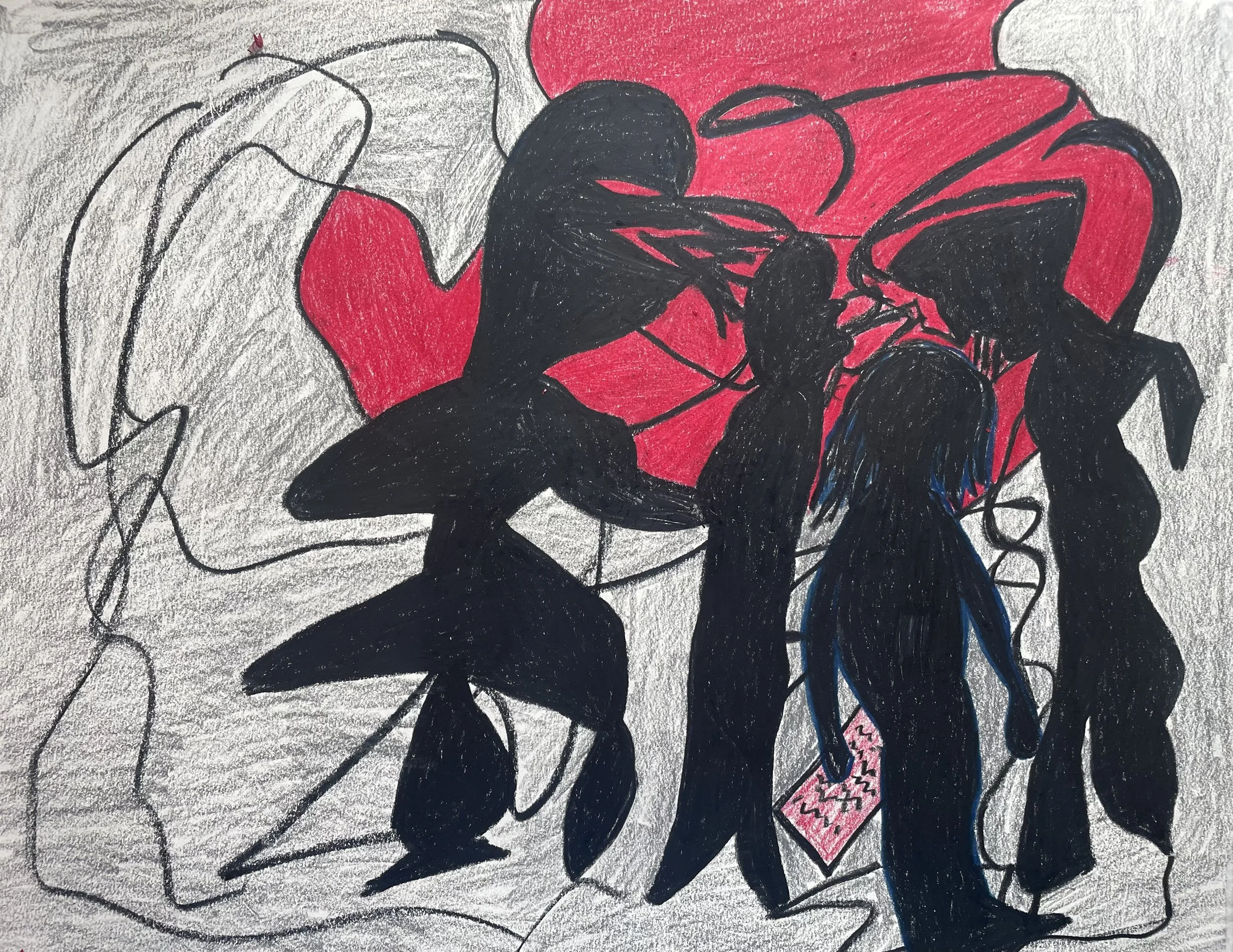"And you call ME the Monster?" (2026) Colored pencil on paper 11" x 14"
Second in my series of "All the Awful Things People Said to Me That I Believed" 