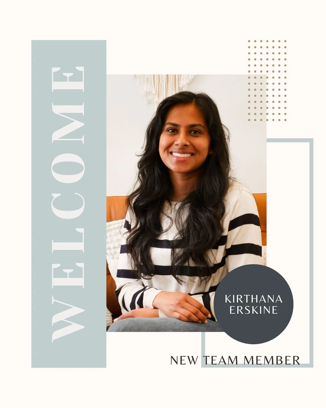 We are so excited to announce that there is a new member joining the @daniellecounselling team. A huge welcome to Kirthana Erskine. Kirthana is now booking  appointments and consultations. Visit her team member page on our website for more informatio
