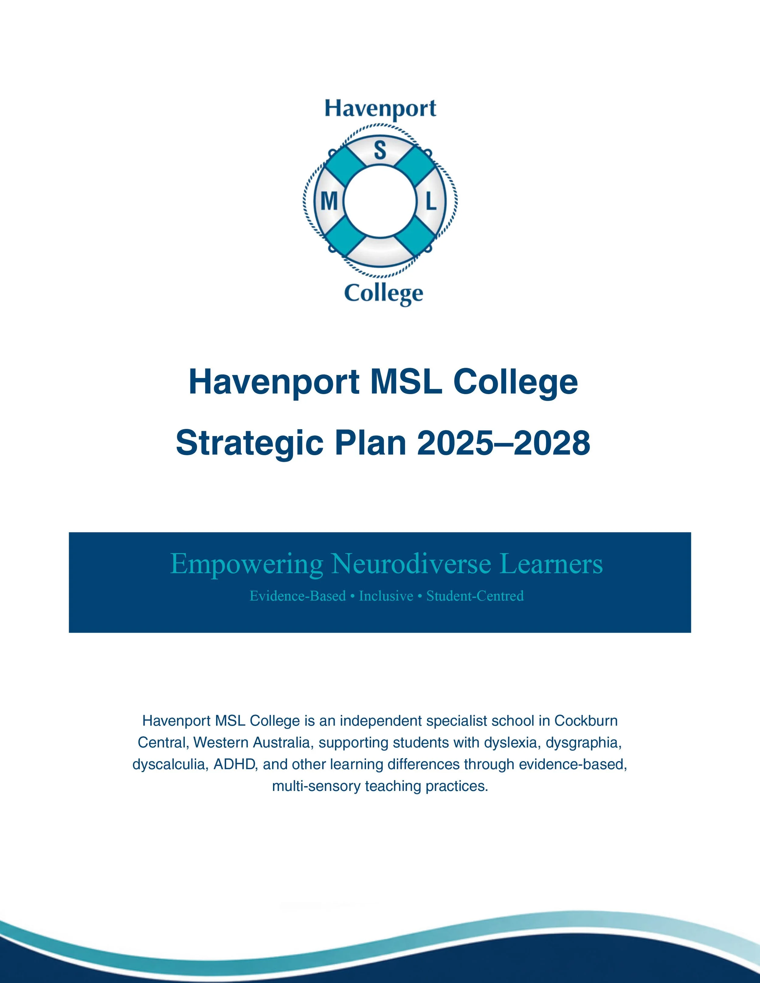 Havenport_MSL_College_Strategic_Plan_2025_2028 cover.jpg