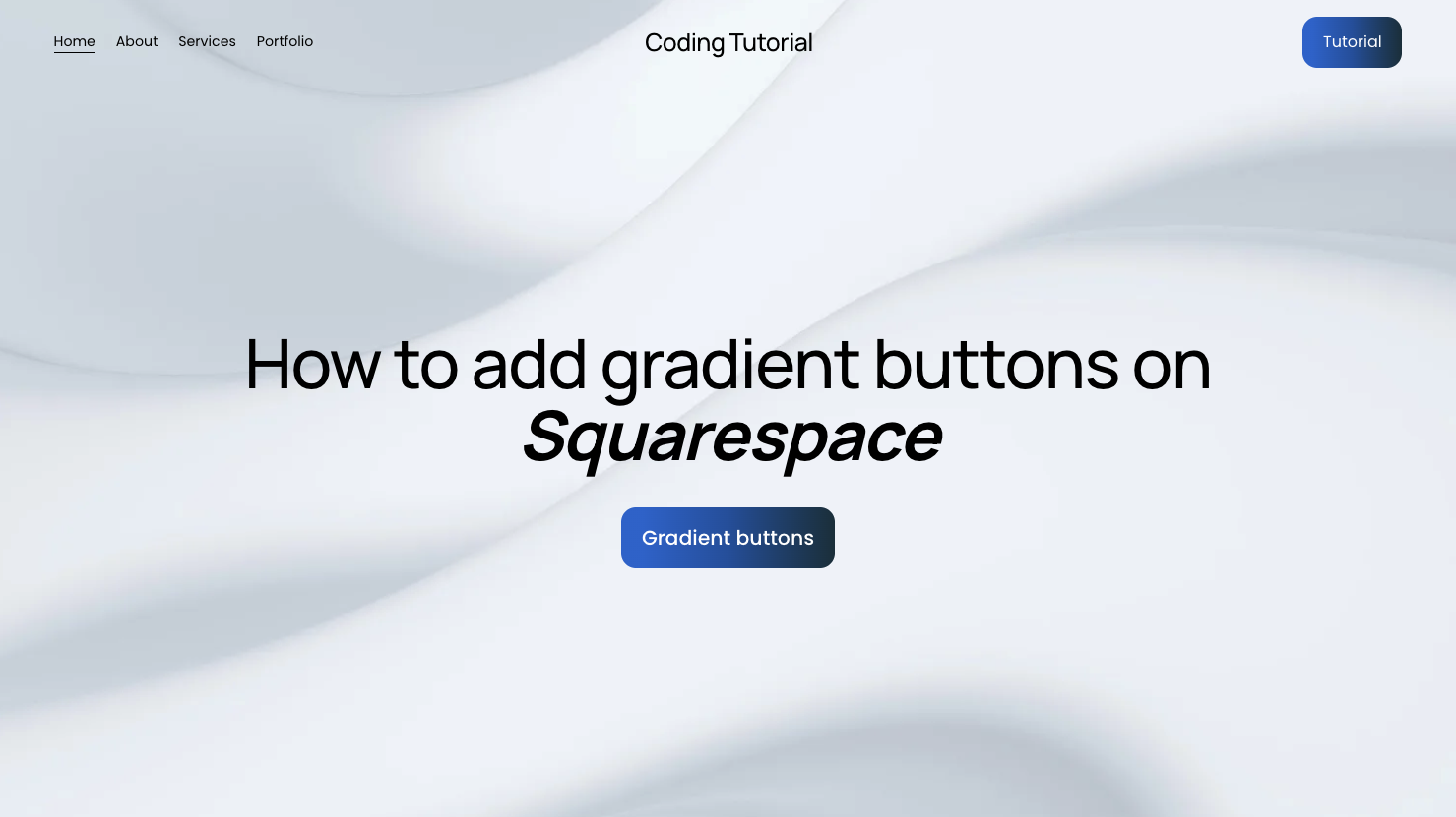 How to add gradient buttons on Squarespace