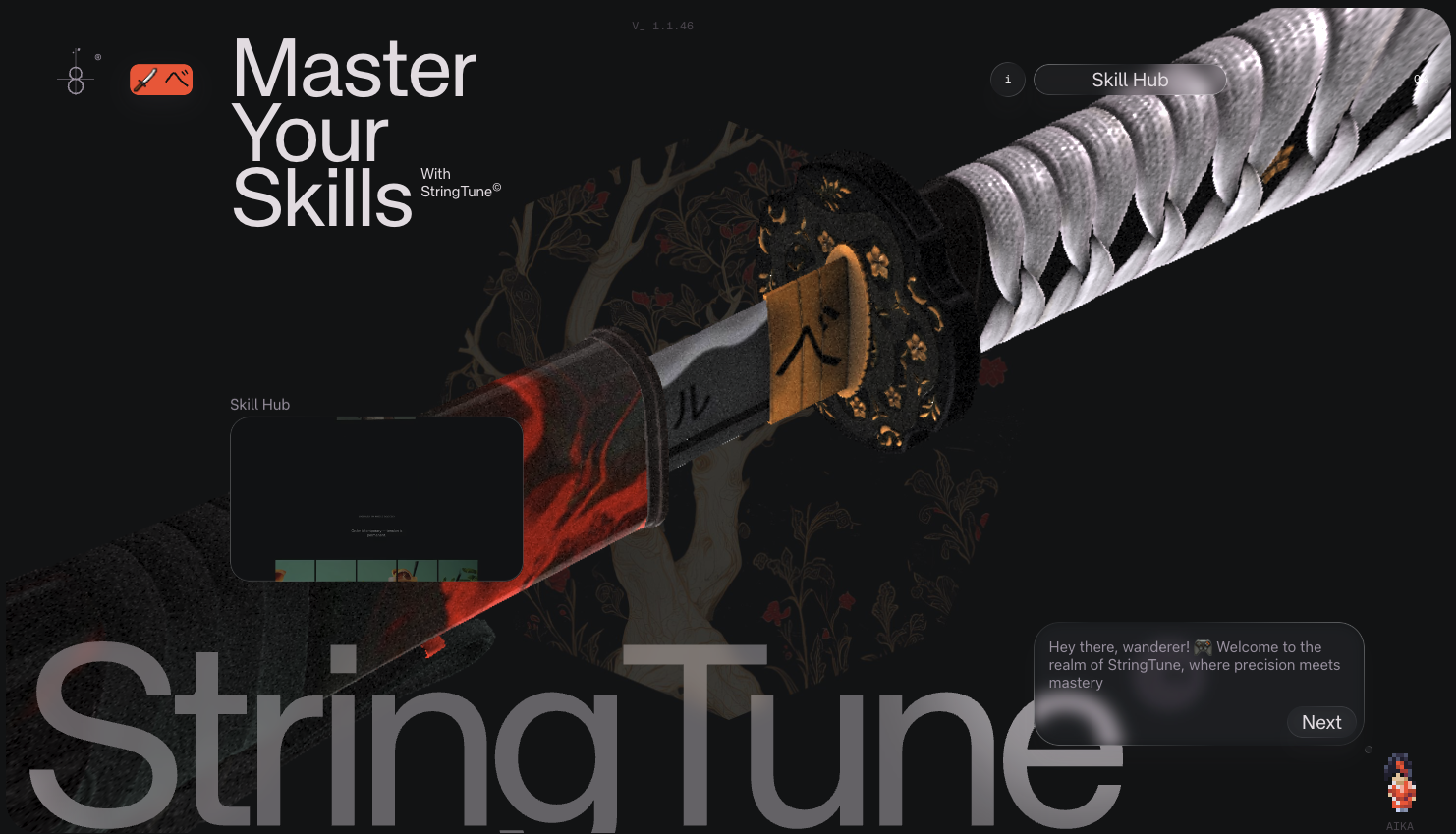 StringTune website hero image for article "Principles behind high converting web design"