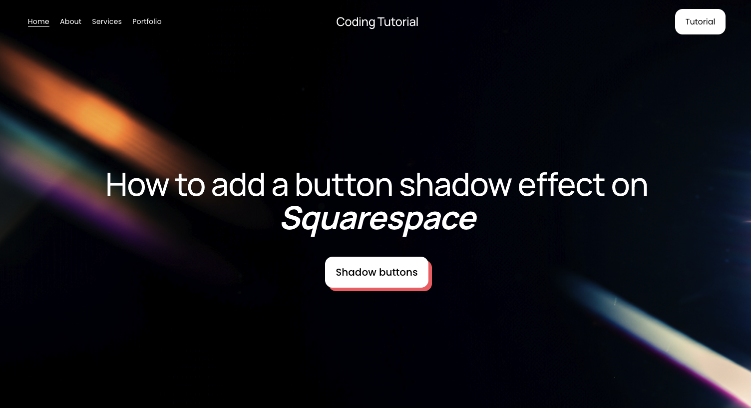 How to add a button shadow effect on Squarespace