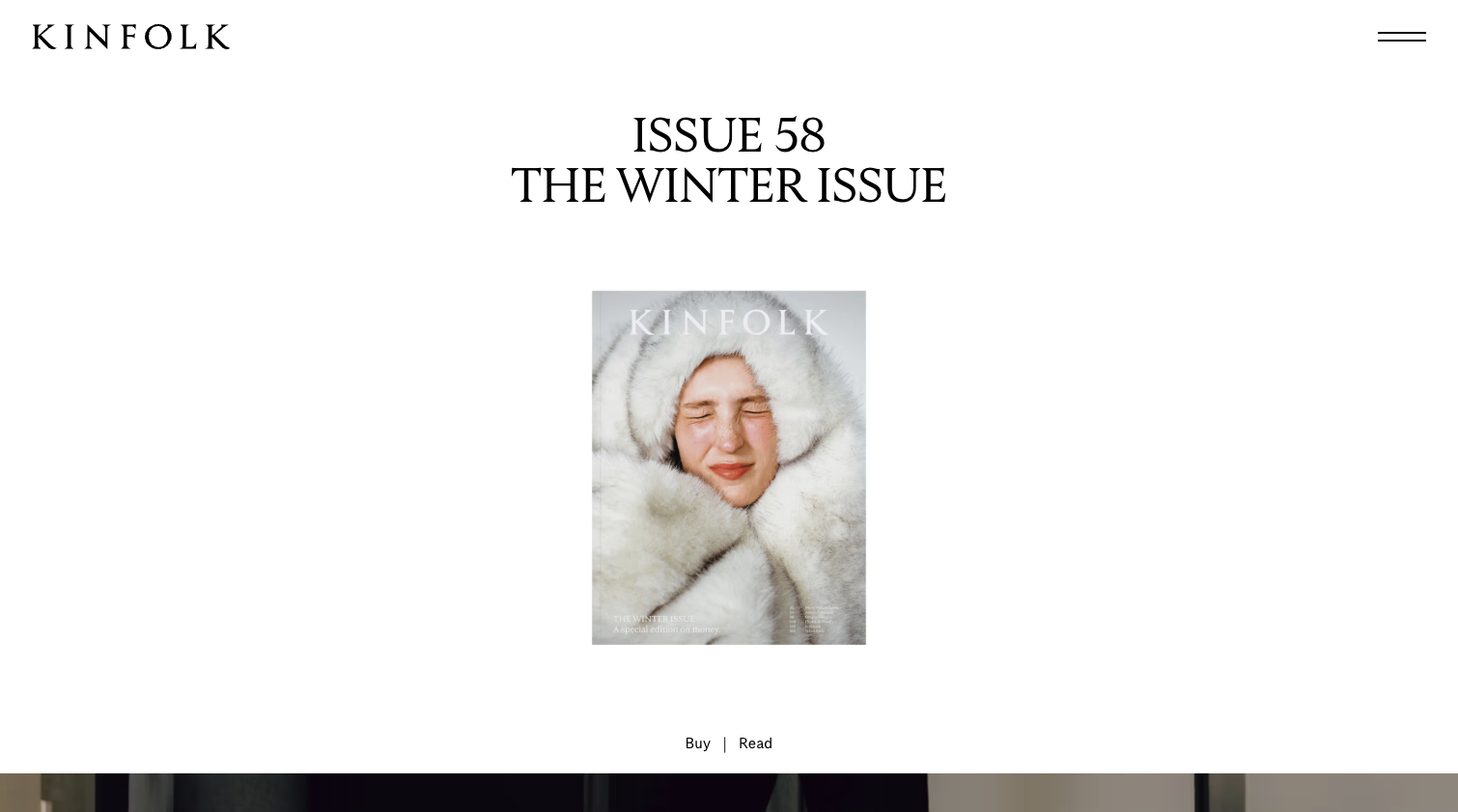 Kinfolk website hero section image for the top 10 best typography combinations 2026