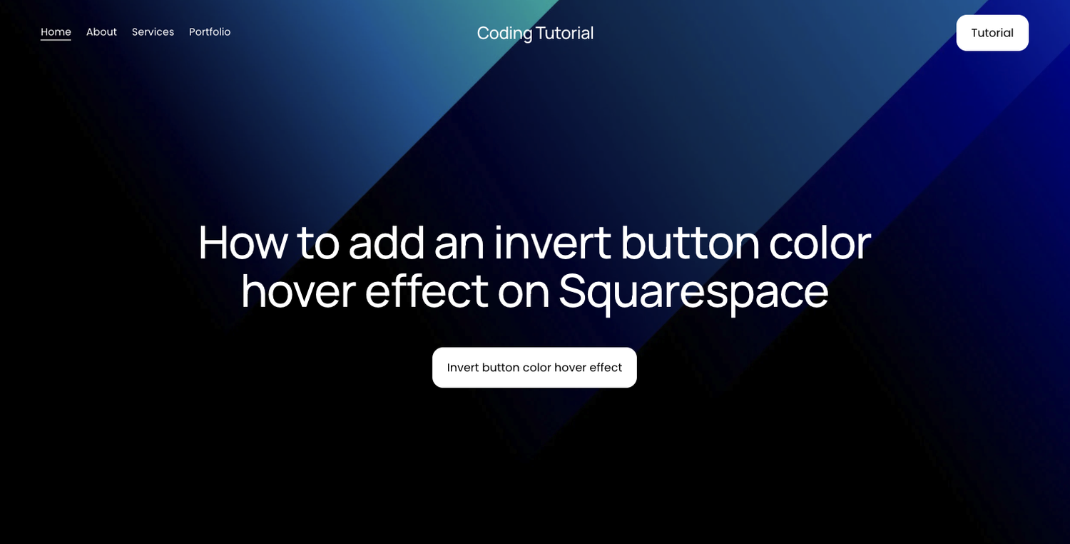 How to add an invert button color hover effect on Squarespace — TYPZA