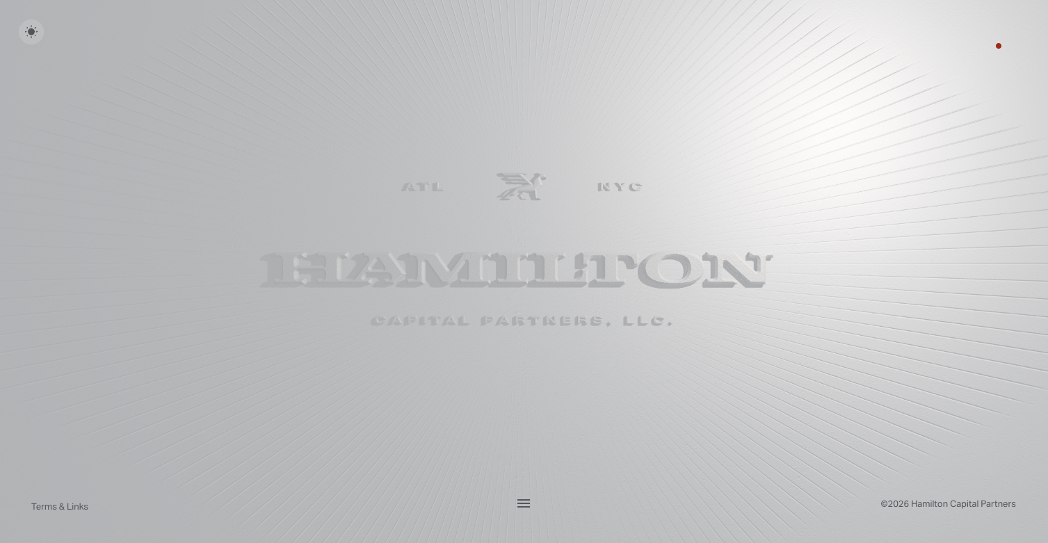 Hero section of a investment firm website, Hamilton