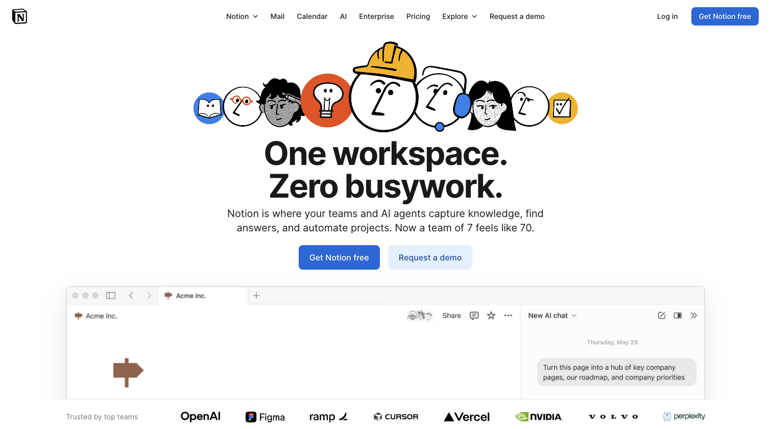 Notion website hero section image for the top 10 best typography combinations 2026