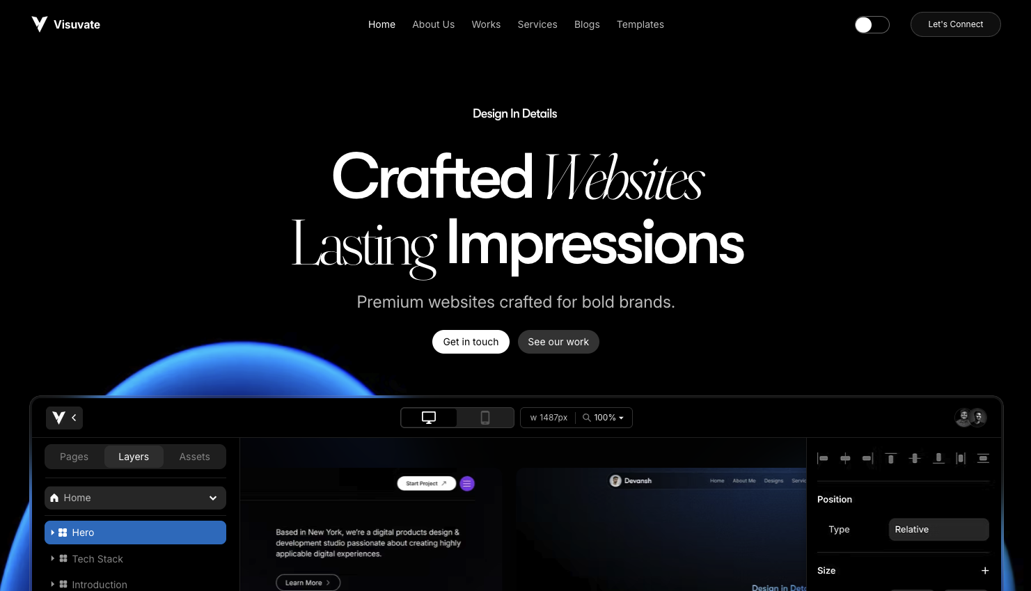 Visuvate website hero image for article "How client project showcase demonstrates results"