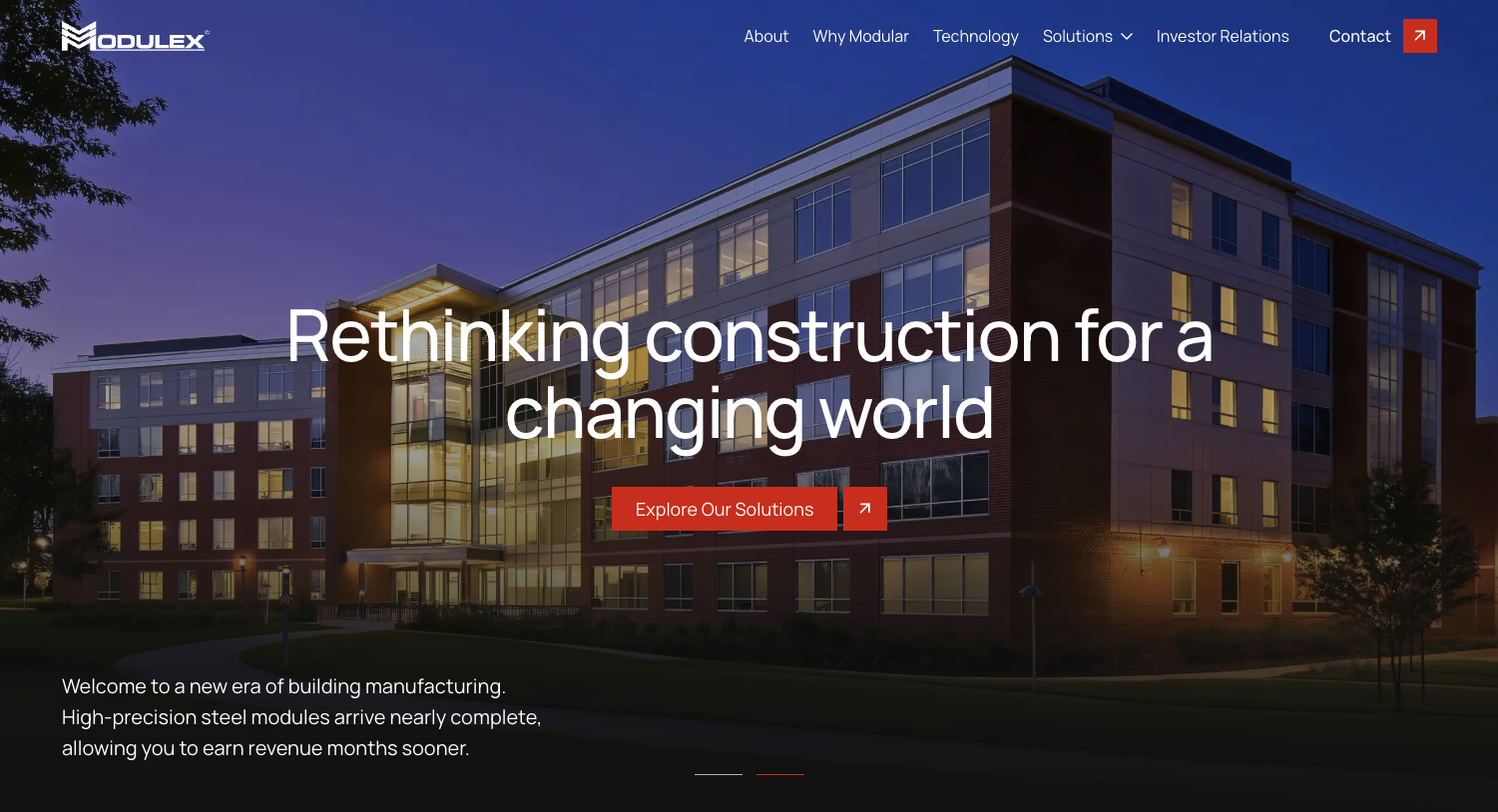 Modulex website hero image for article "Website hero section design for premium brands"