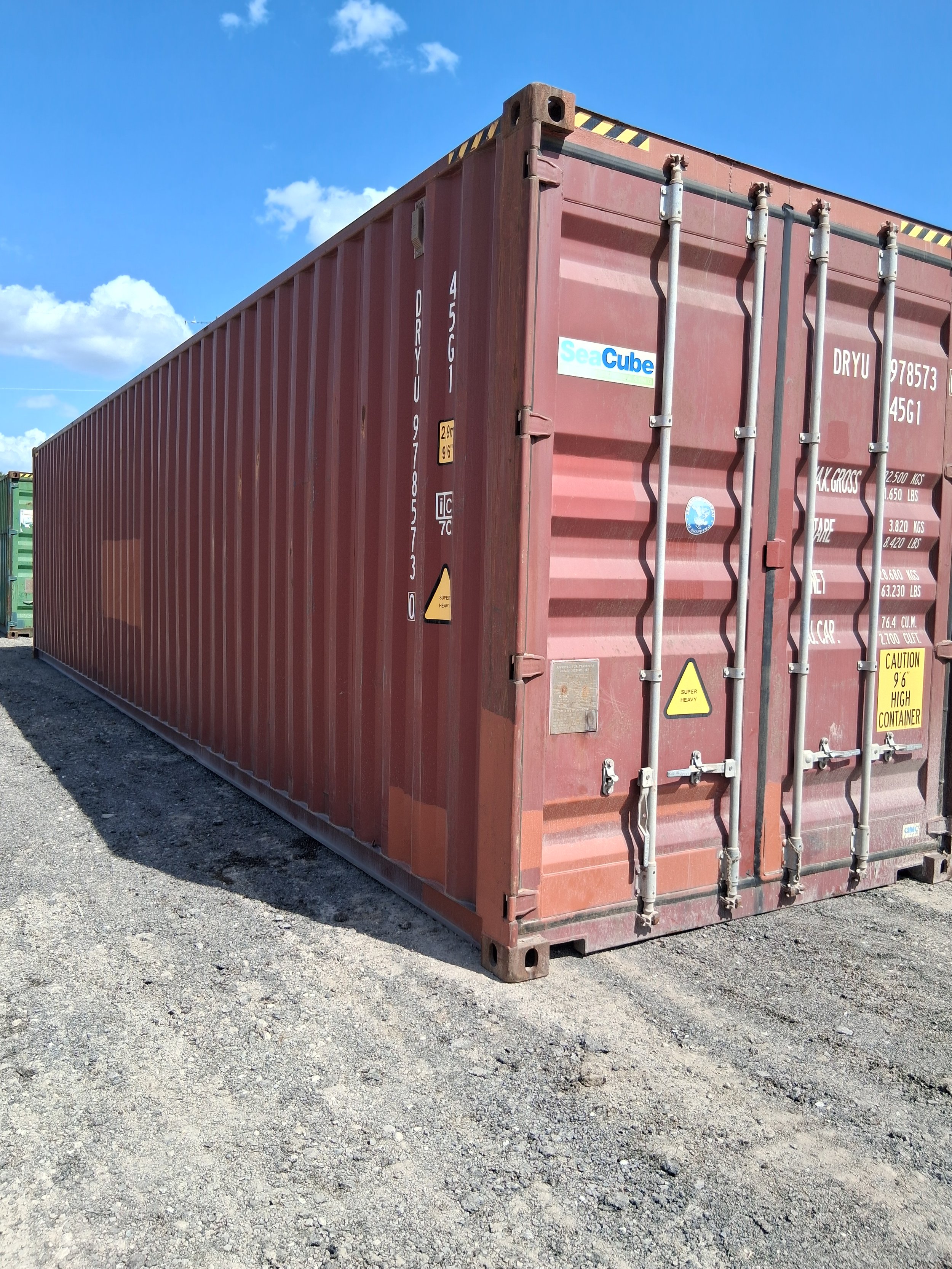 Rental 40ft High Cube — Reddish-Brown — Excellent Used Condition
