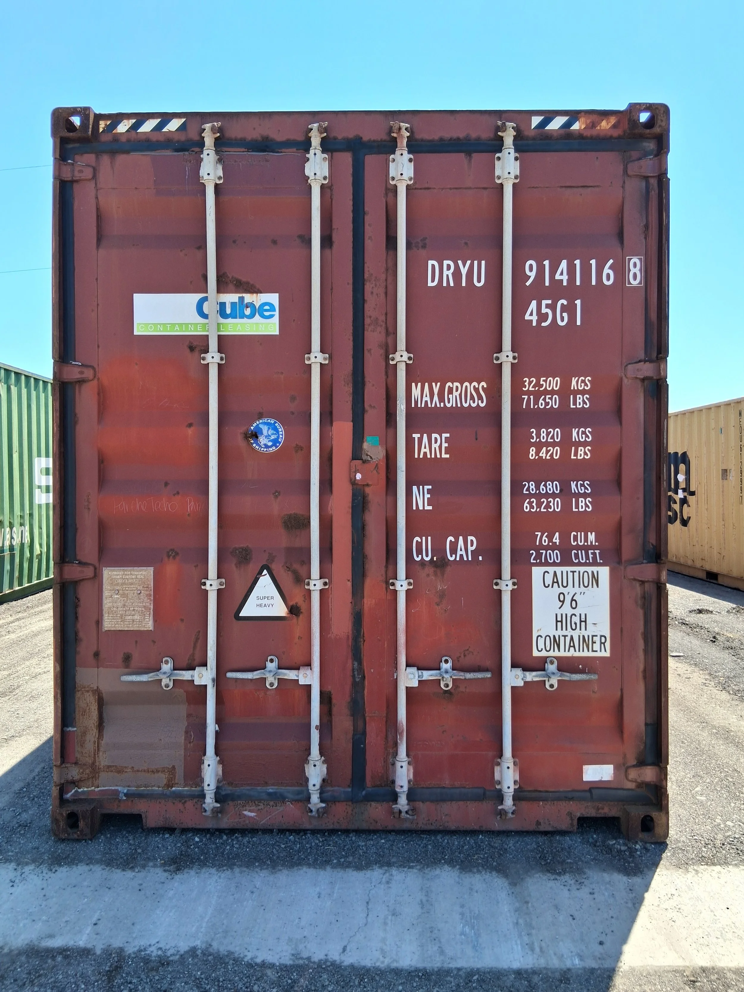 Red-Brown Used 40 FT Container