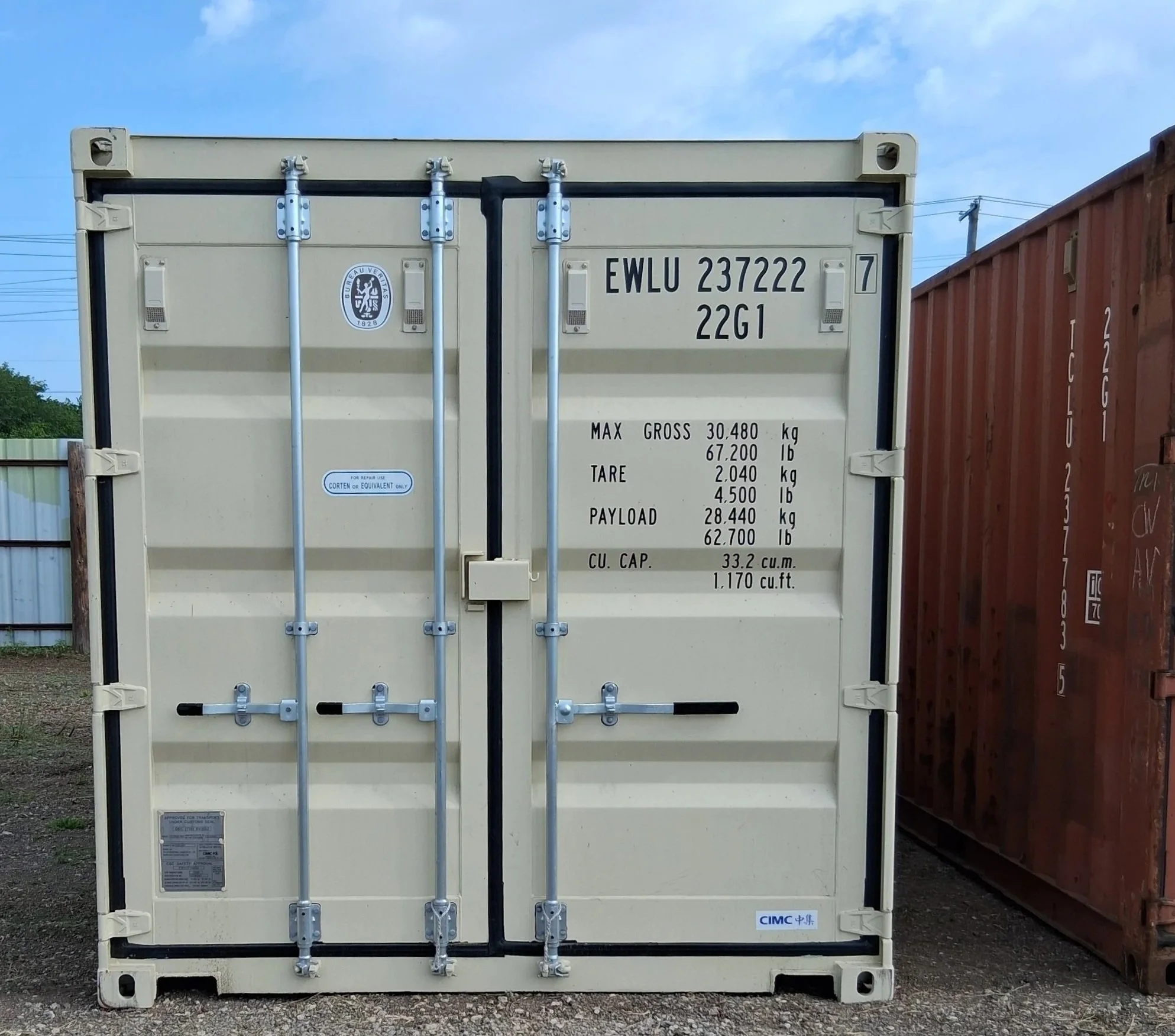 One-Trip Easy Open Door 20 FT Container Fort Worth