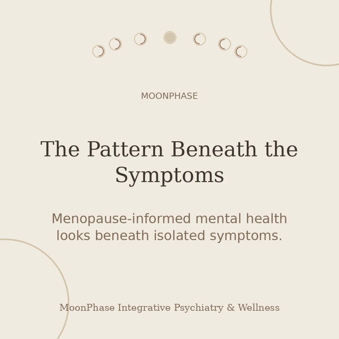 Menopause-informed care @MoonPhase Wellness looks for patterns across systems — not isolated symptoms.