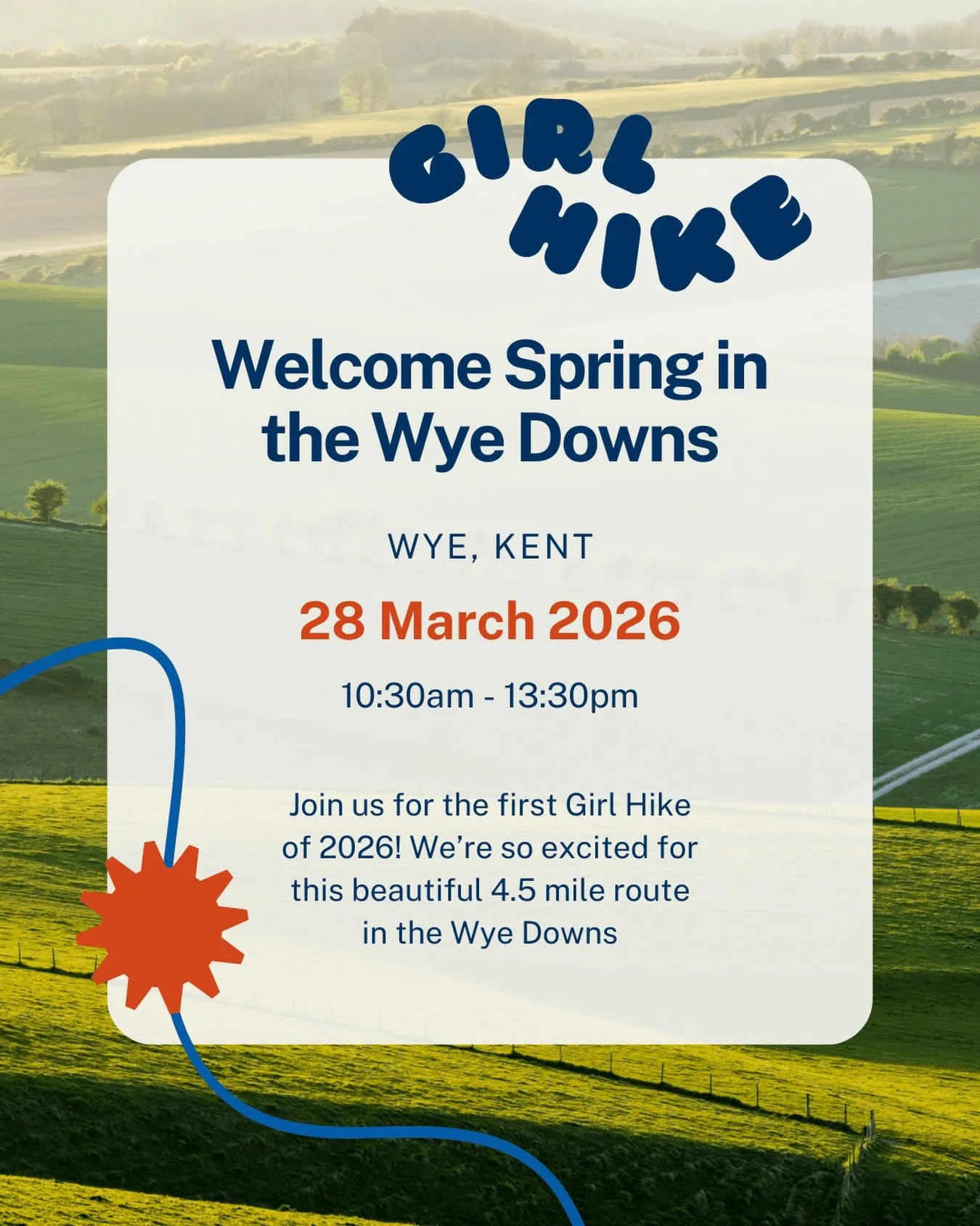 Join us for the first Girl Hike of 2026! 💥

We&rsquo;re so excited to take you to the beautiful Wye Downs for an energising 4.5 mile hike into the hills, finishing in Wye village for an optional pub stop with your fellow Girl Hikers. 

This hike is 