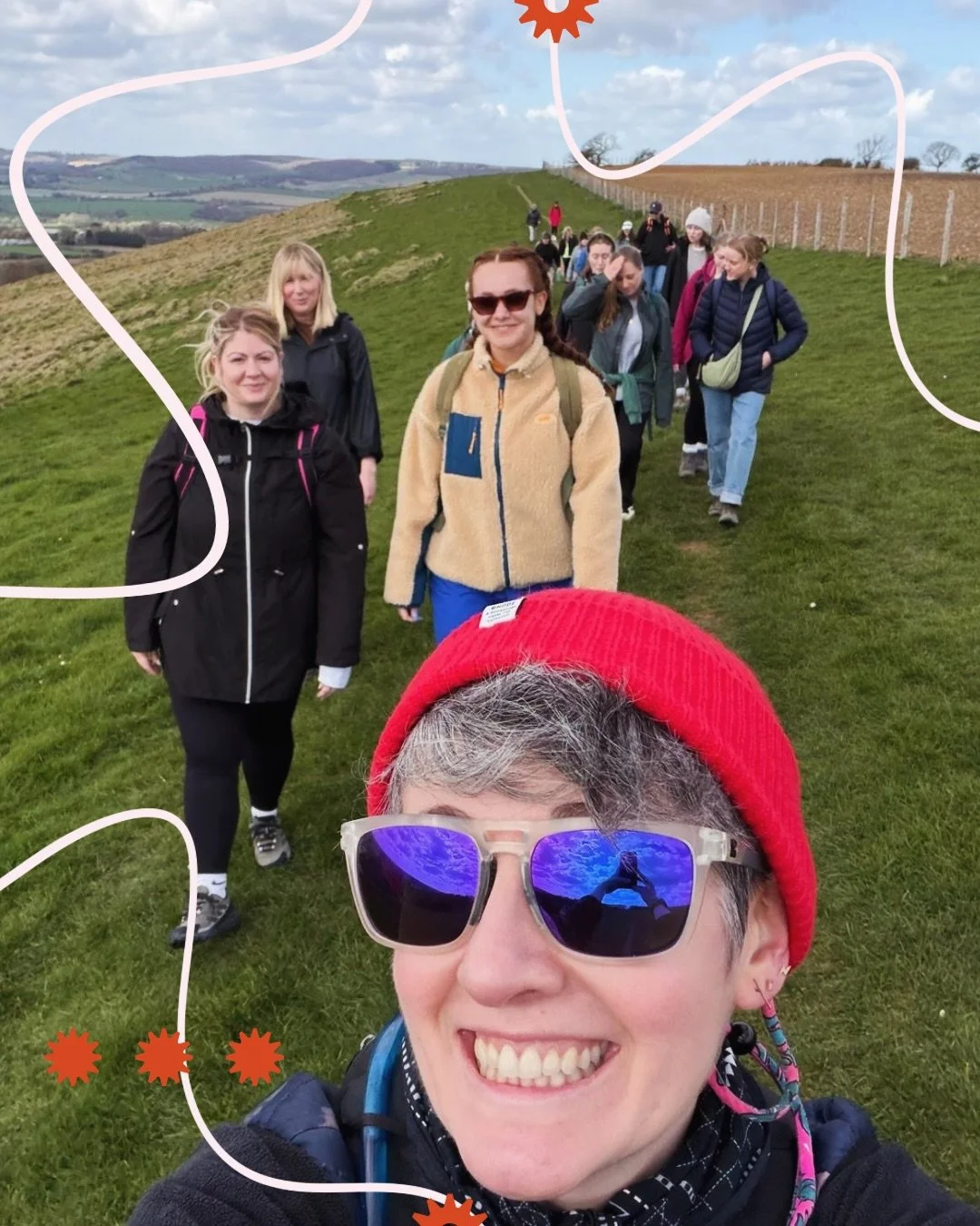 BACK WITH A BANG! 💥 
Last Saturday was our first hike of 2026 and it felt SO GOOD to be back out on the trail! 🥾
The vibes were high out in Wye and we lucked out AGAIN 🌤️ with the weather for this gorgeous hike ending at @thehubwye for a tea stop.
