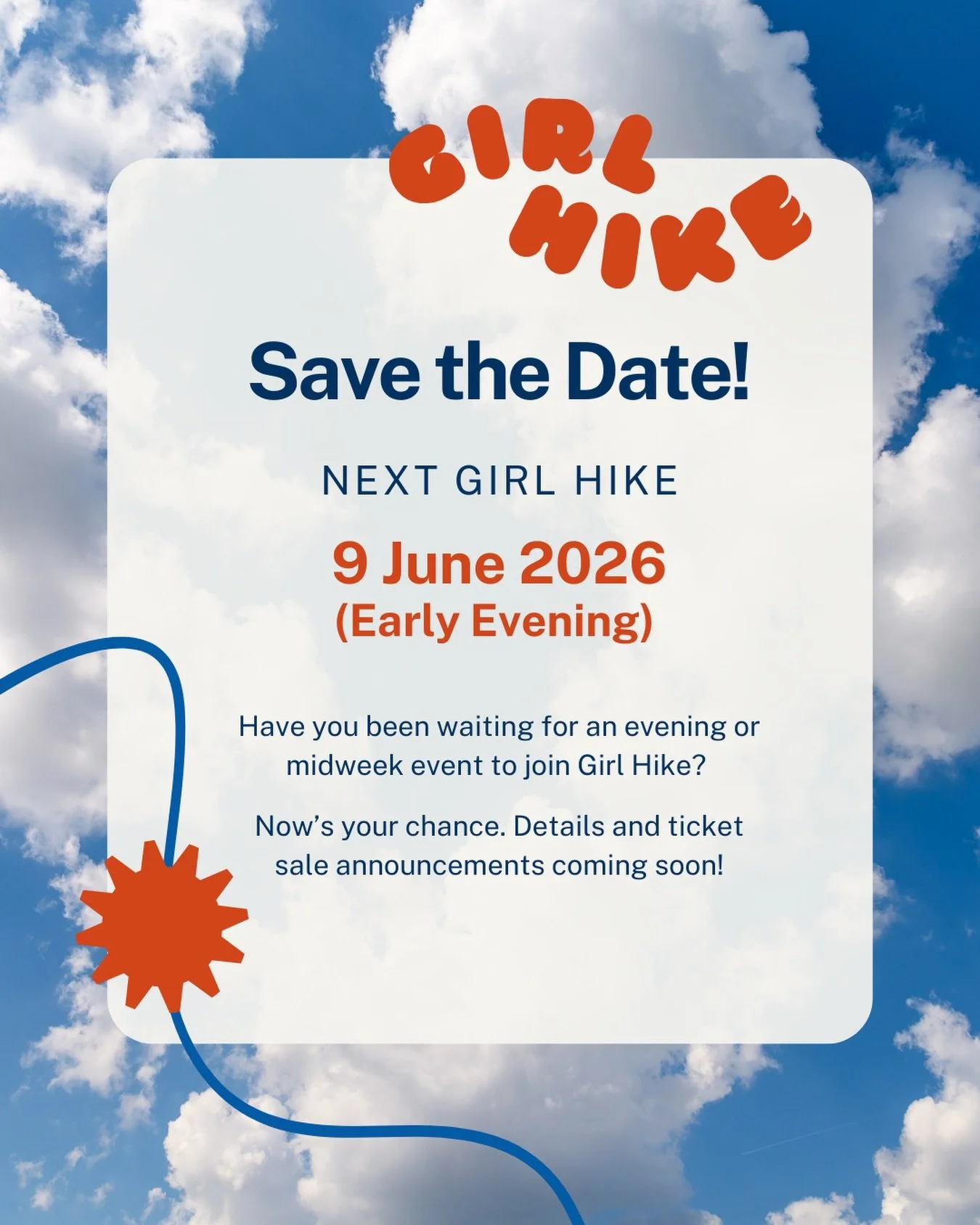 SAVE THE DATE! 📆
Our June hike + community event is happening on June 9th in the evening! 💕Keep it locked!

Full details will be announced via our newsletter first so head over and subscribe if you want first dibs...

Drop a 🌅 below if you&rsquo;r