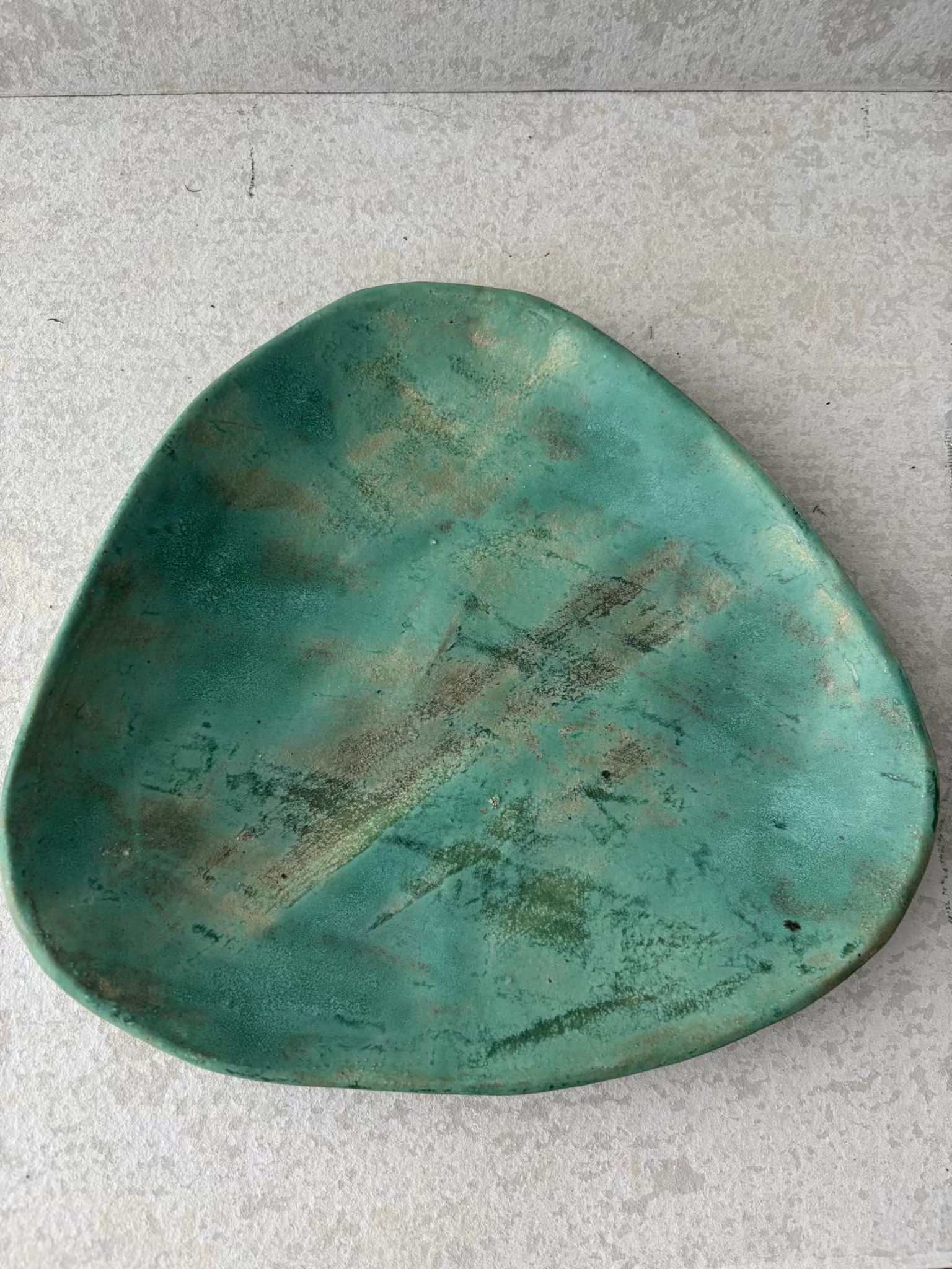 Satin Patina Platter - $110