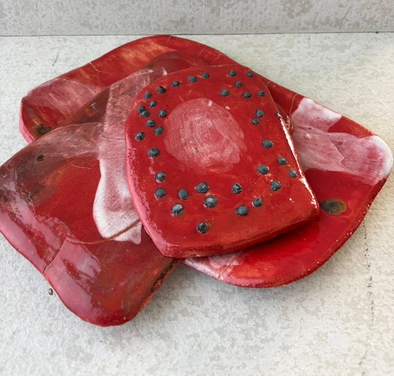 Red Small Platters  - $40