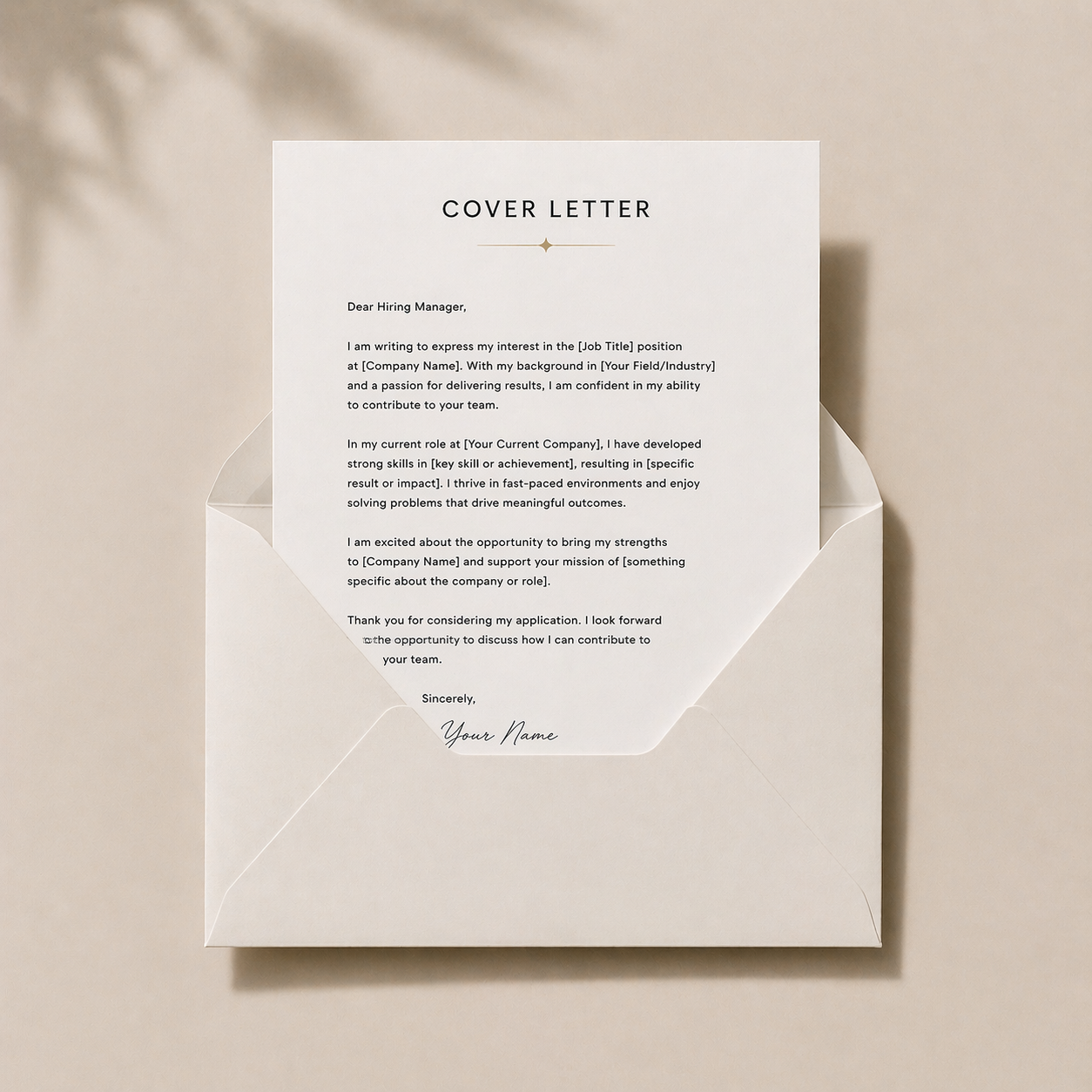 Custom Cover Letter
