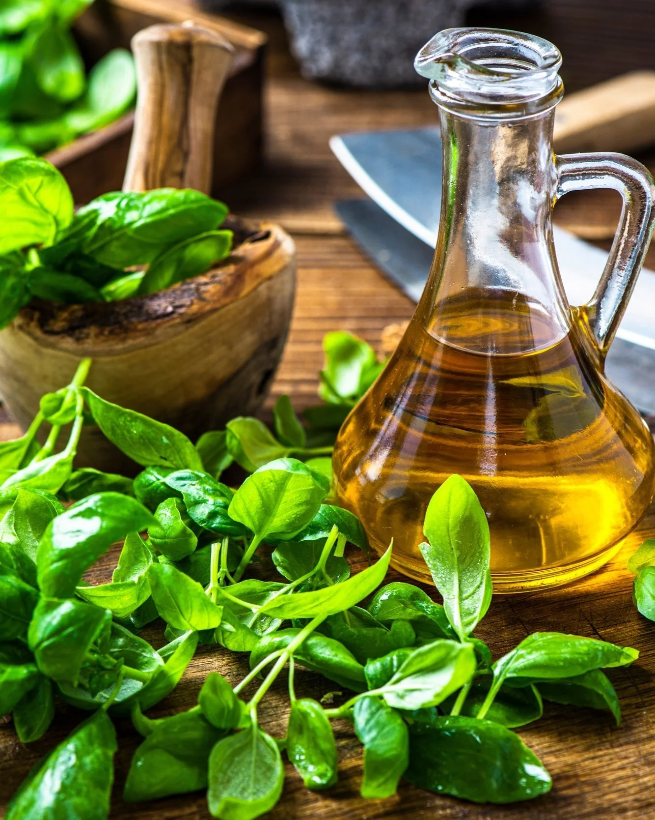 Basil Infused Olive Oil