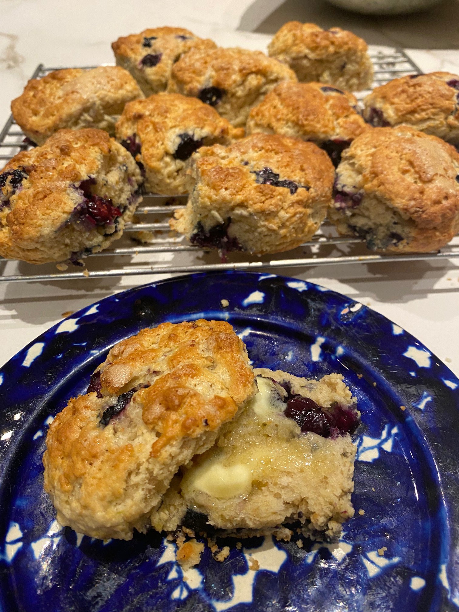 breakfast blueberry scones