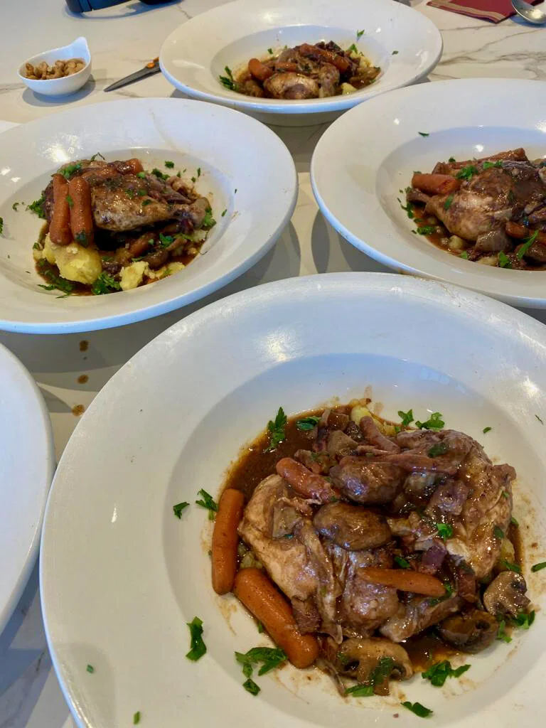 coq au vin serving