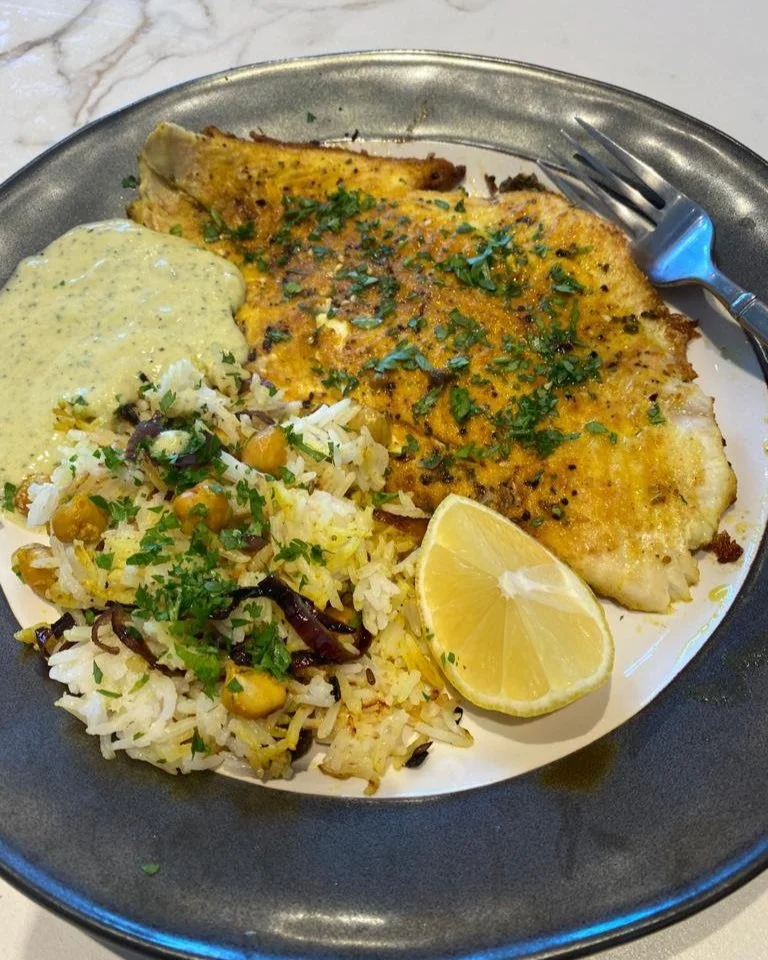 Crispy Fried Fish with Tahini Sauce