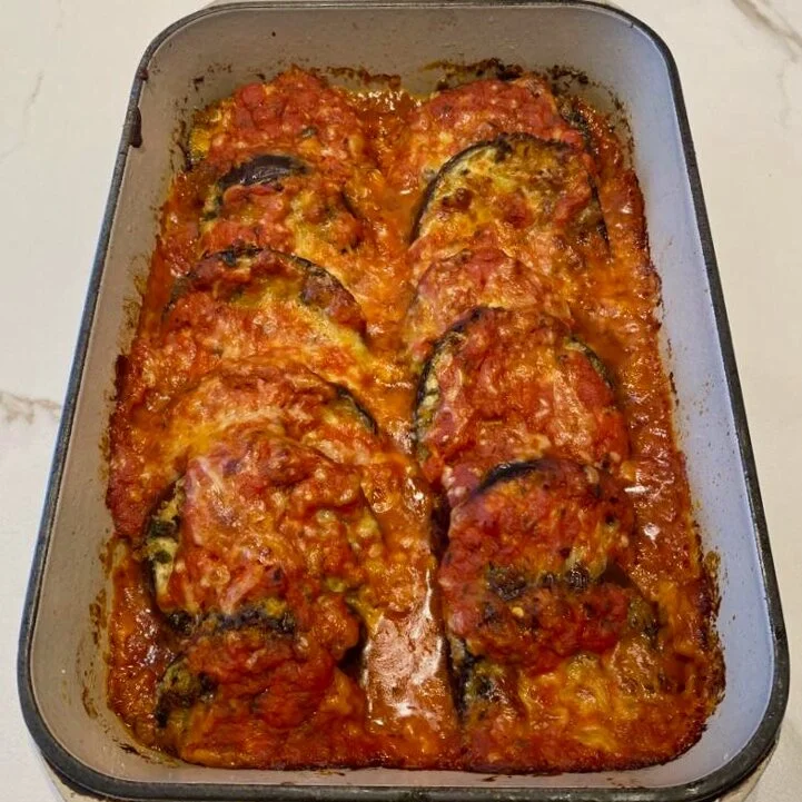 eggplant parmesan assembly