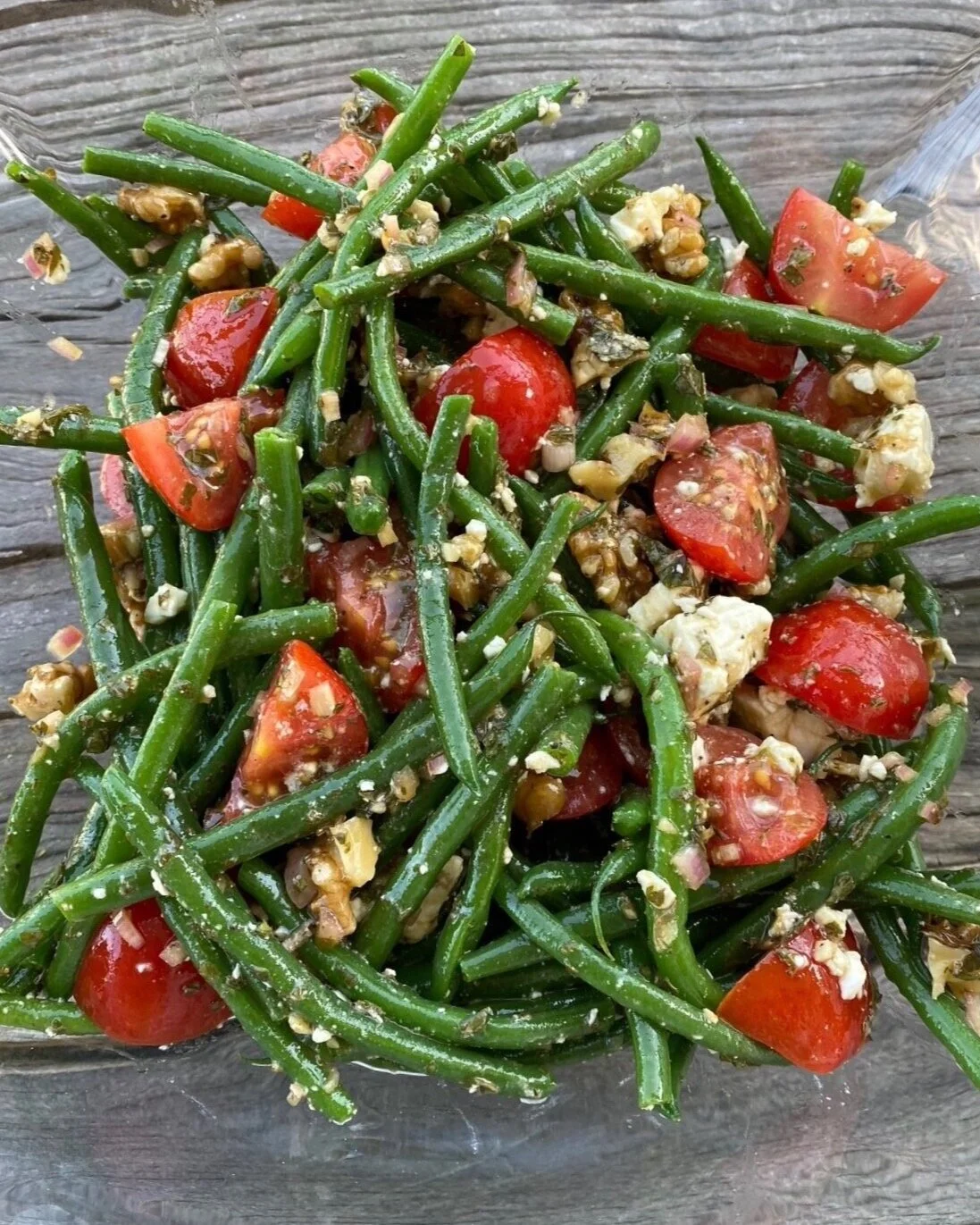 Green Bean, Walnut and Feta Salad