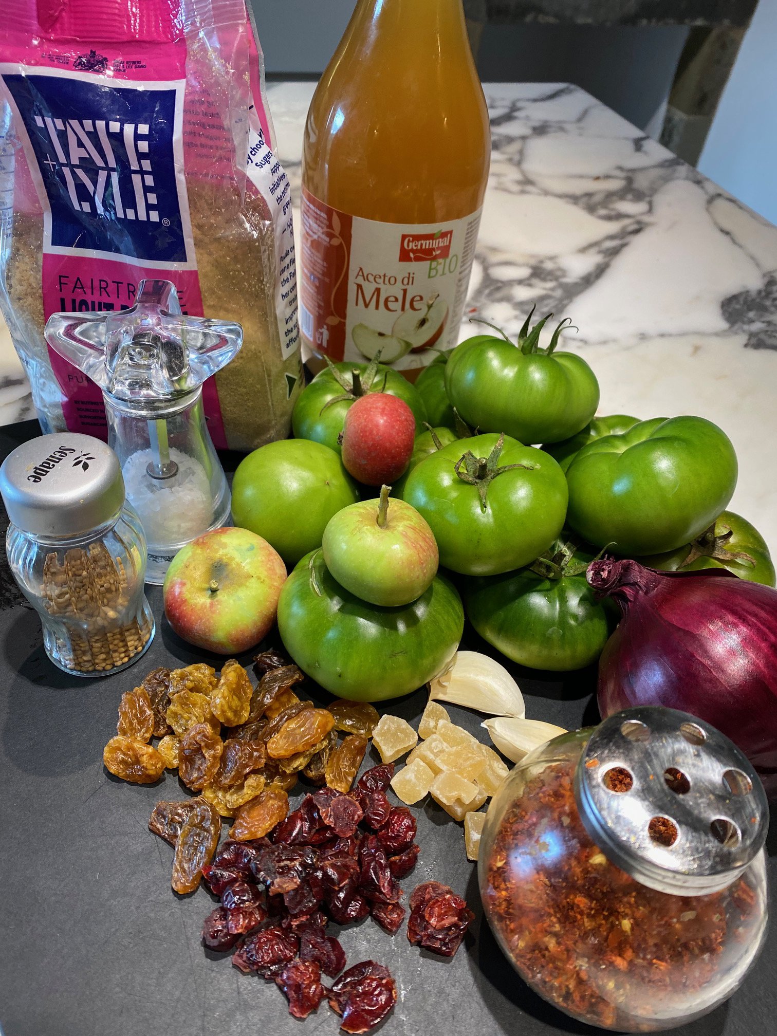 green tomato chutney ingredients