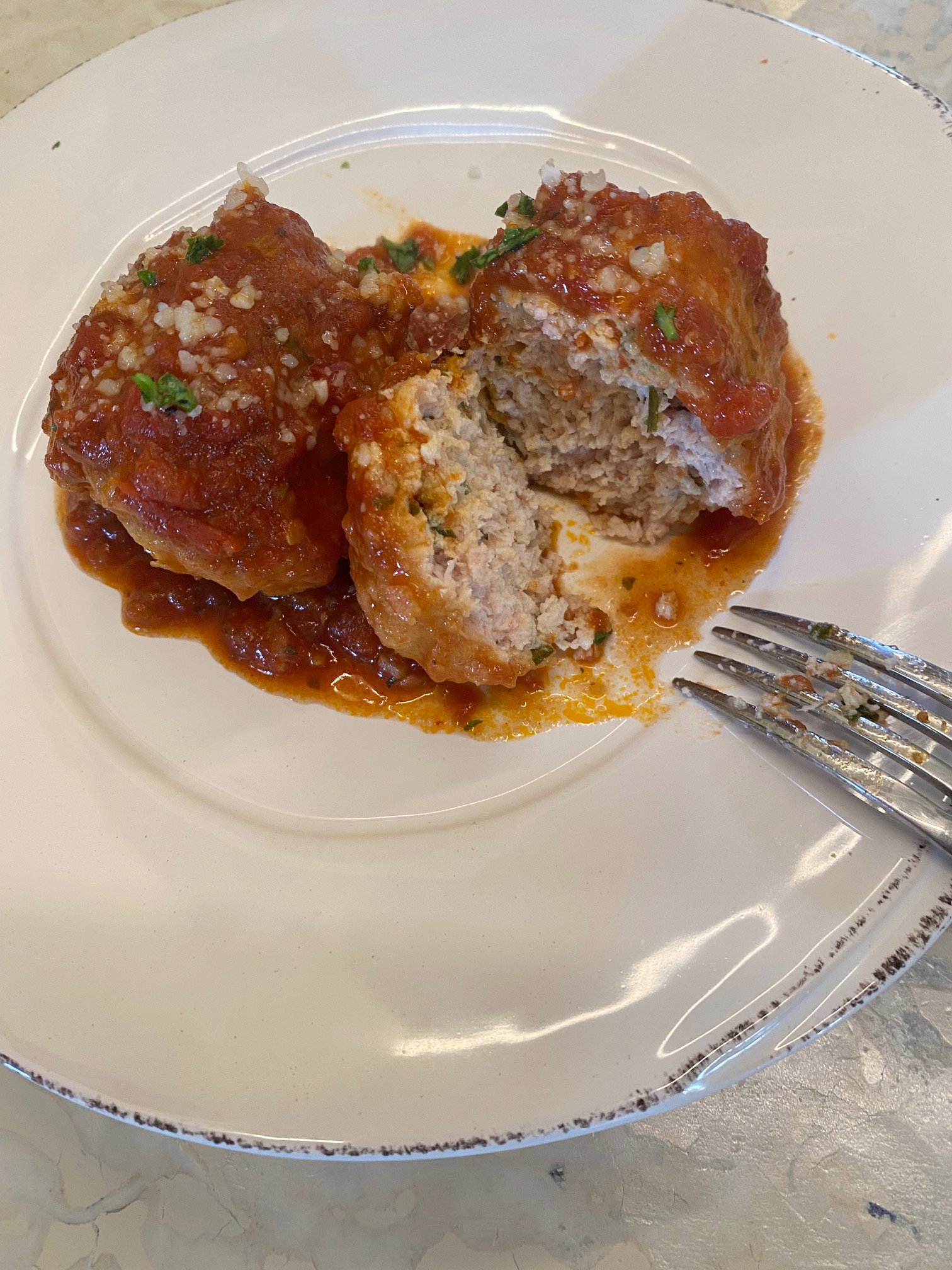 Italian Chicken and Pork Meatballs