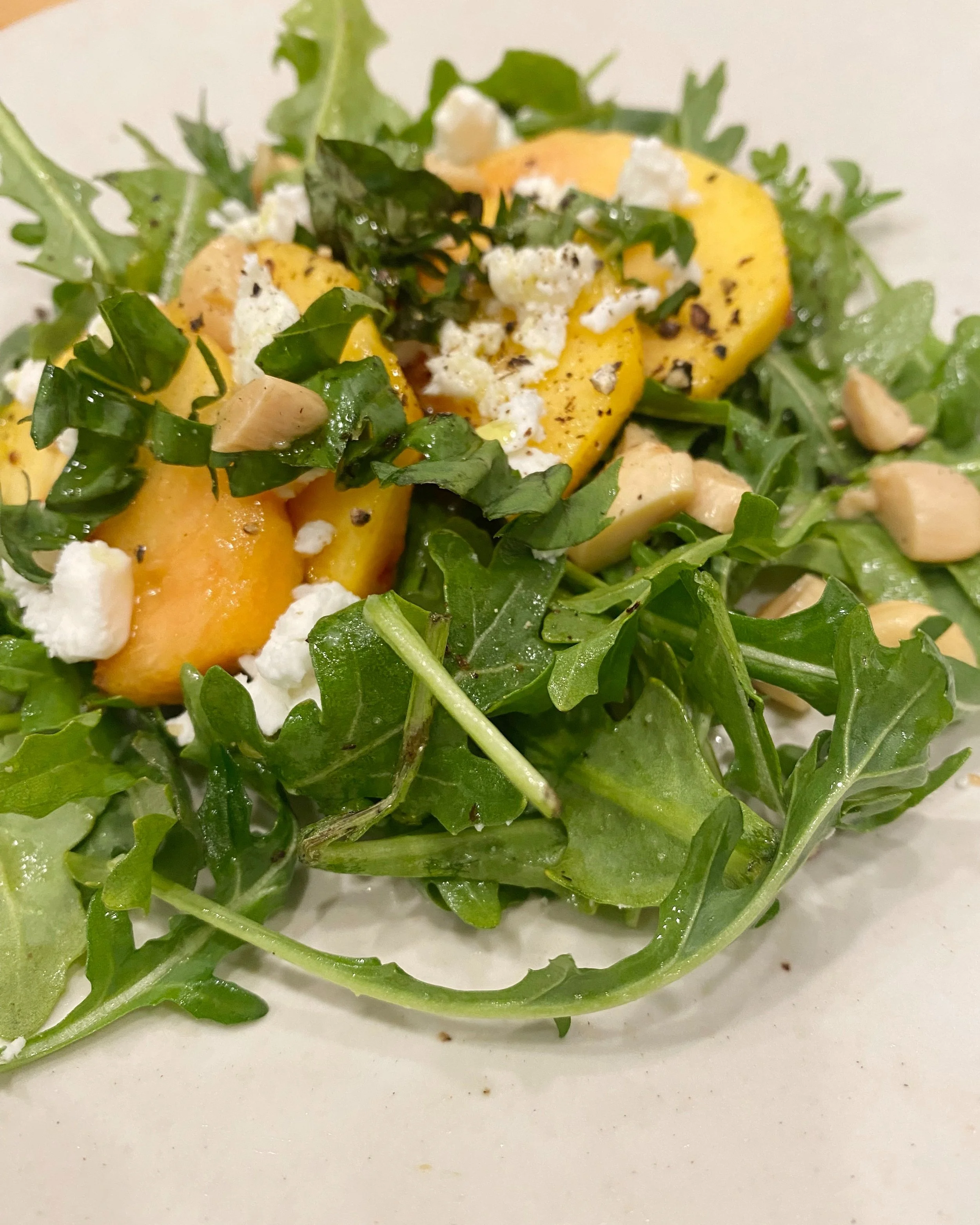 Peach, Arugula, and Feta Salad