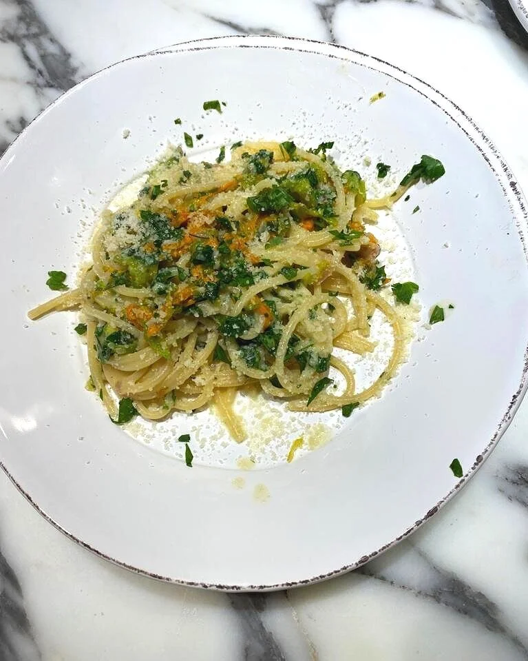 squash blossom pasta