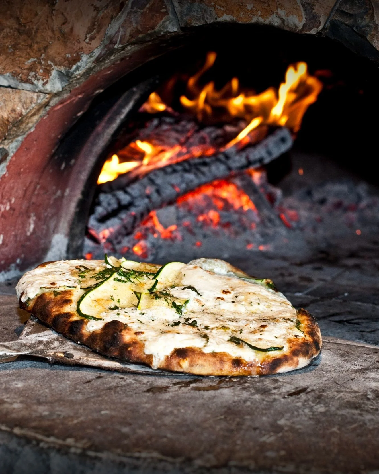 Zucchini and Mushroom Pizza