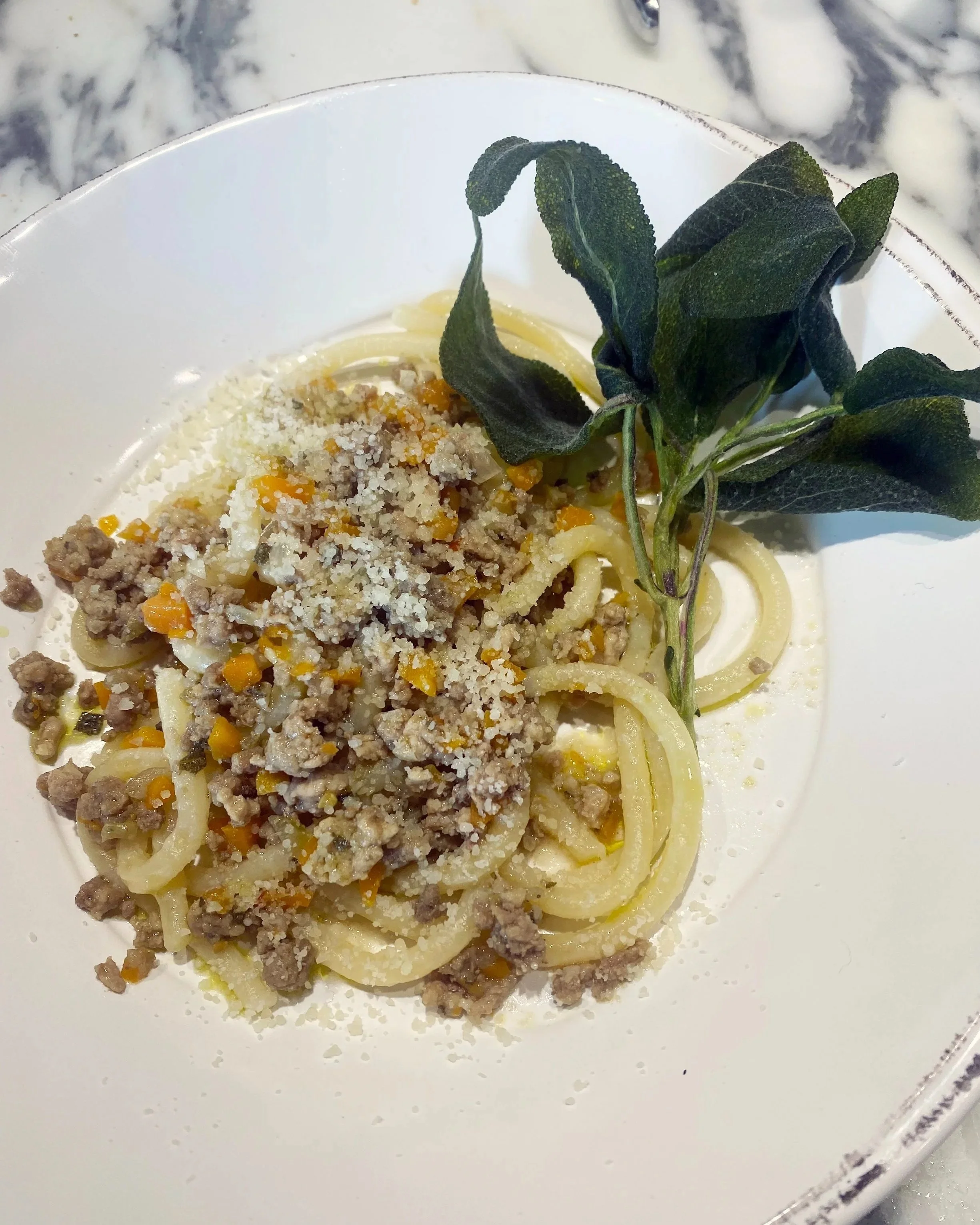 Pasta with White Bolognese Sauce