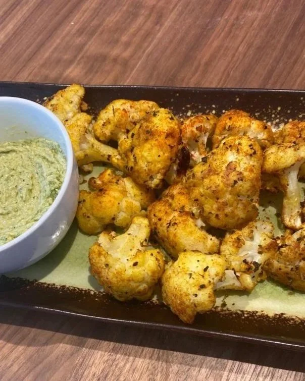 Roasted Cauliflower with Tahini Dip